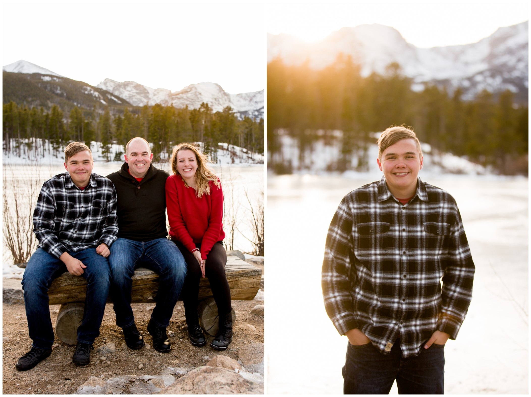 Estes Park Colorado family photos at Sprague Lake