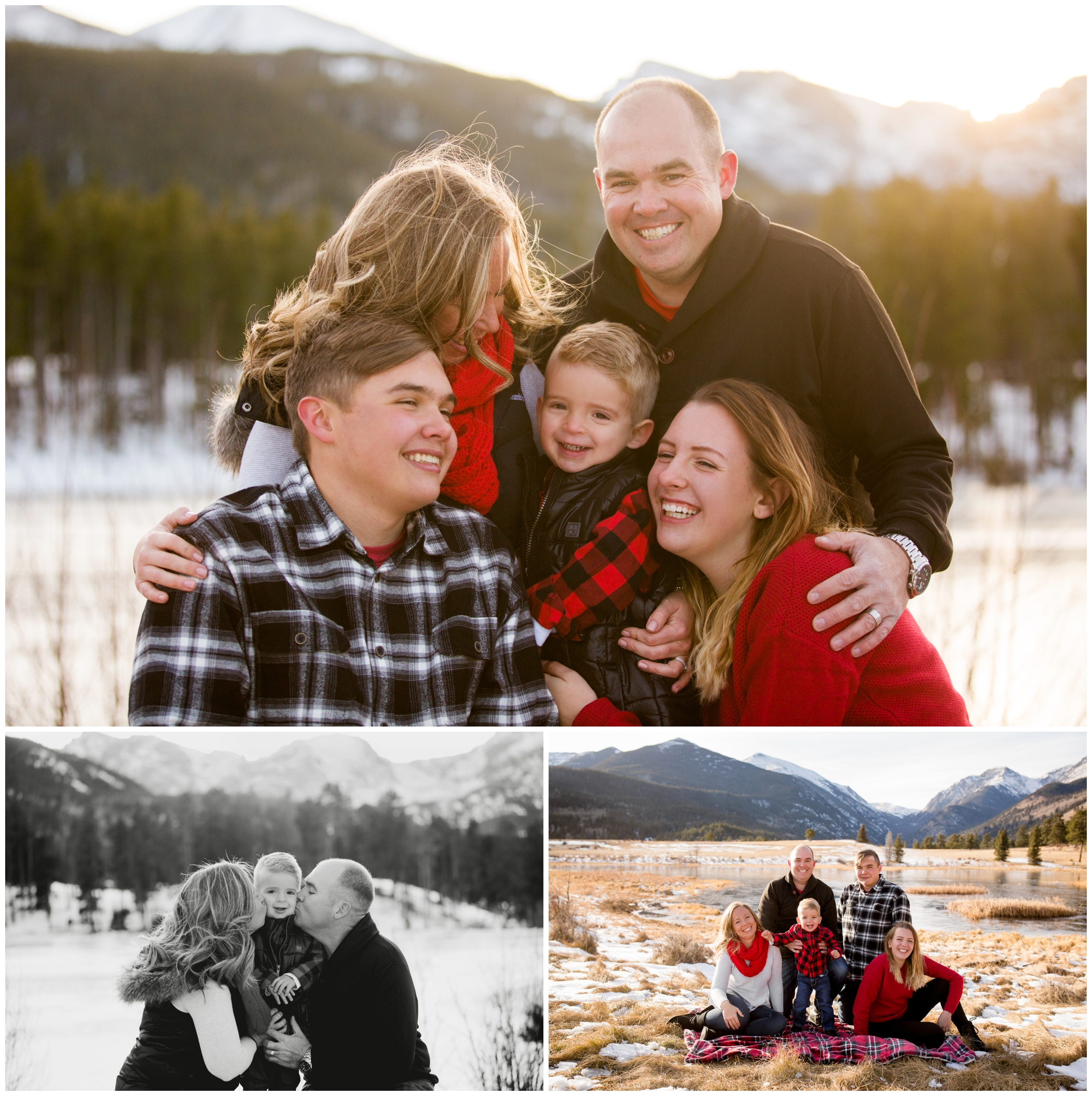 Estes Park family photography in Sprague Lake 