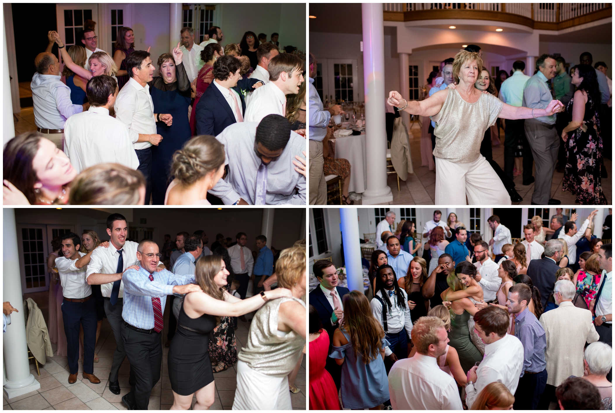 Colorado wedding reception guests dancing 