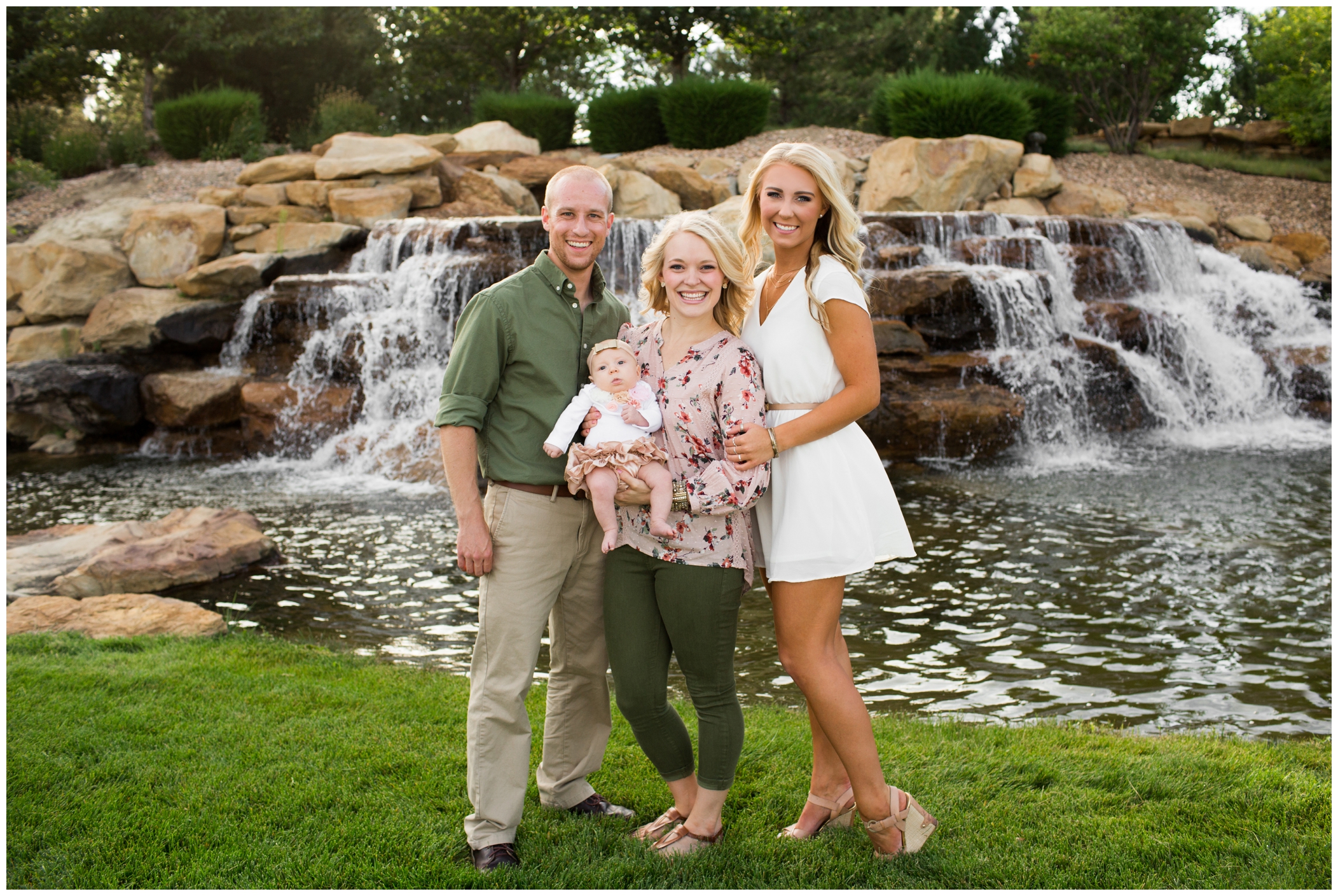 waterfall family photos by Broomfield photographer Plum Pretty Photography 