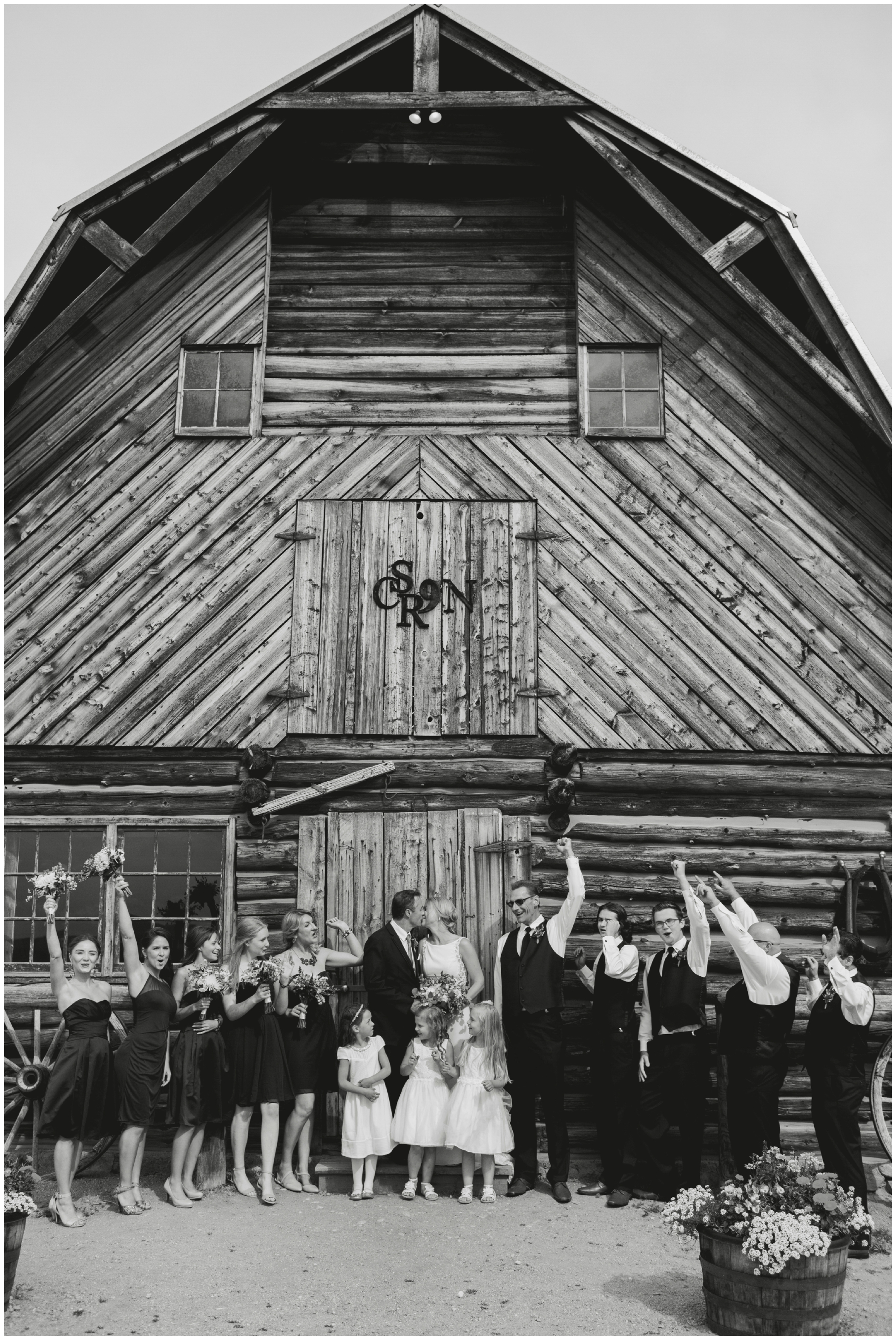 barn wedding reception at Strawberry Creek Ranch Granby 