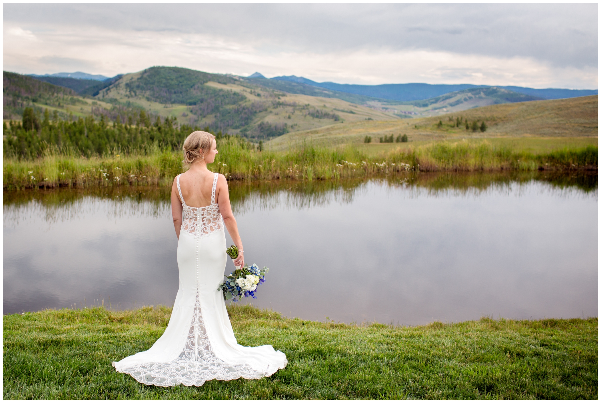 beautiful bride at strawberry creek ranch in granby Colorado 