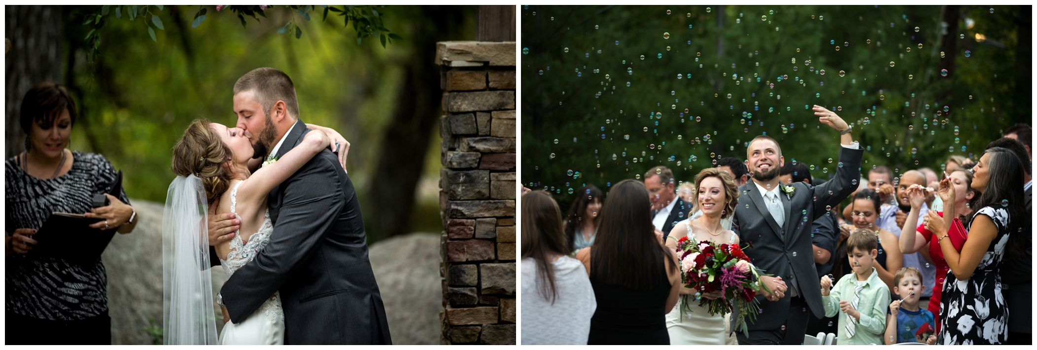 Boulder Colorado outdoor wedding ceremony photos 