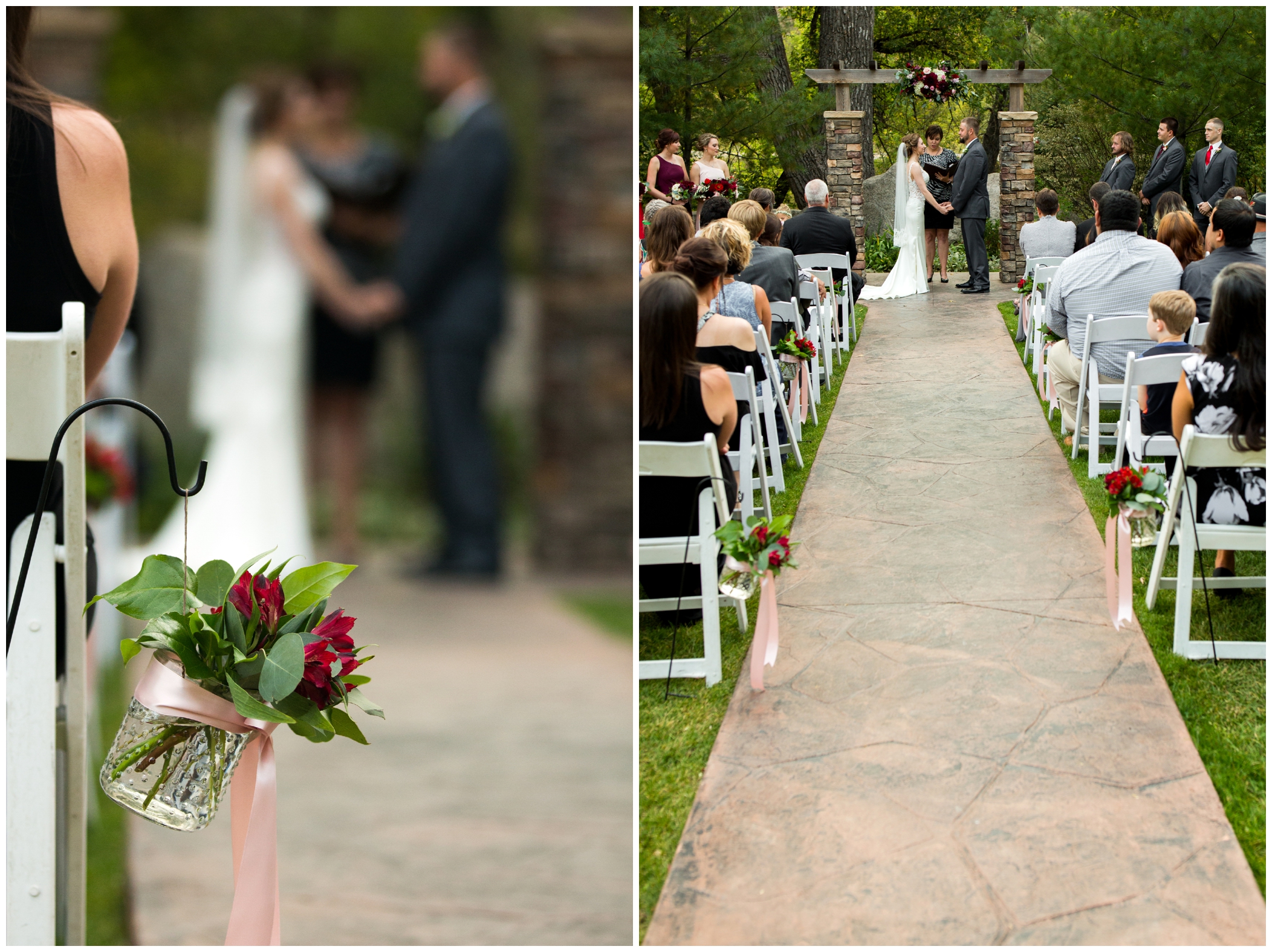 outdoor wedding ceremony photos by Boulder Colorado photographer Plum Pretty Photography 
