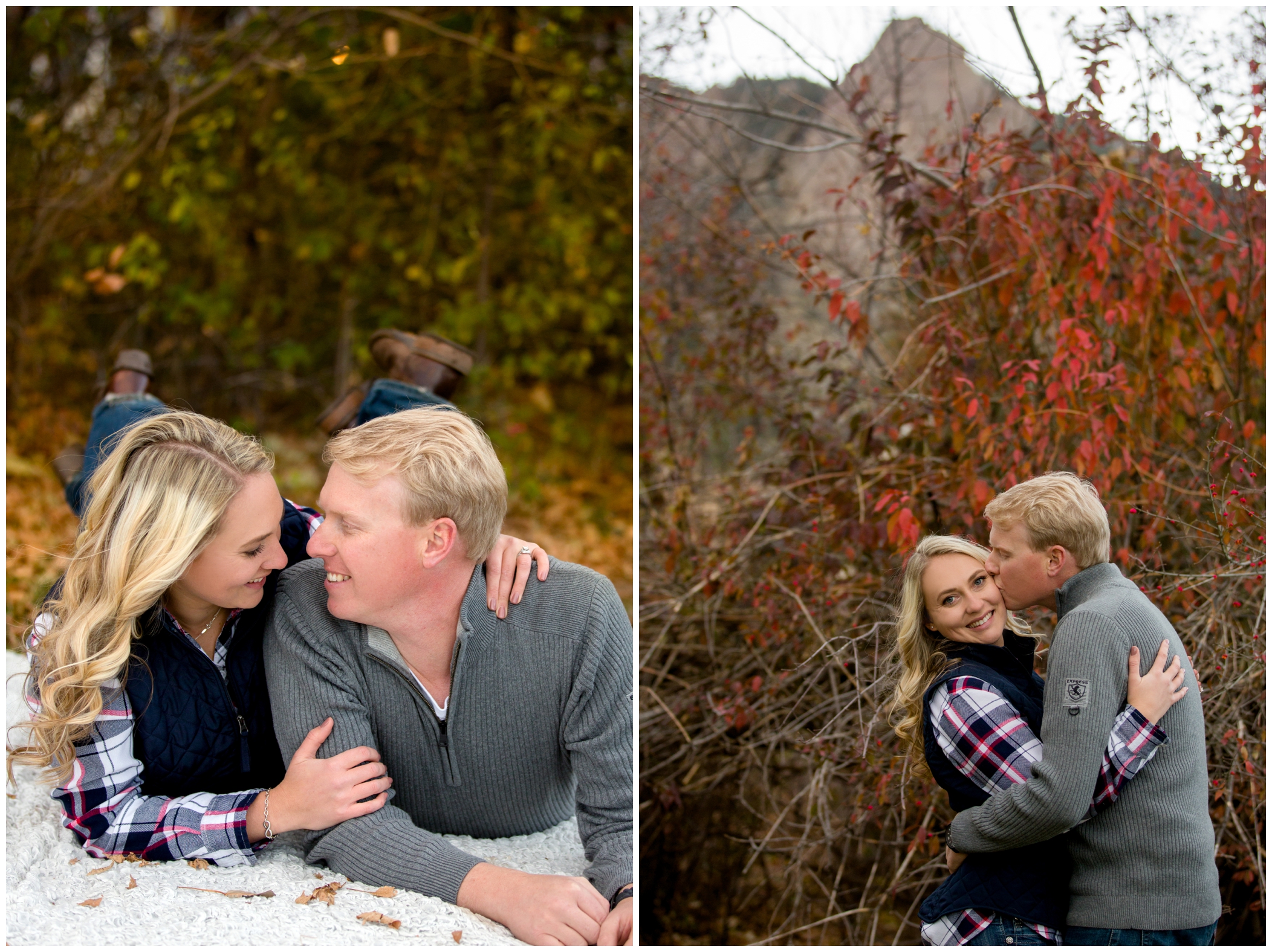 Boulder Colorado engagement pictures during fall 
