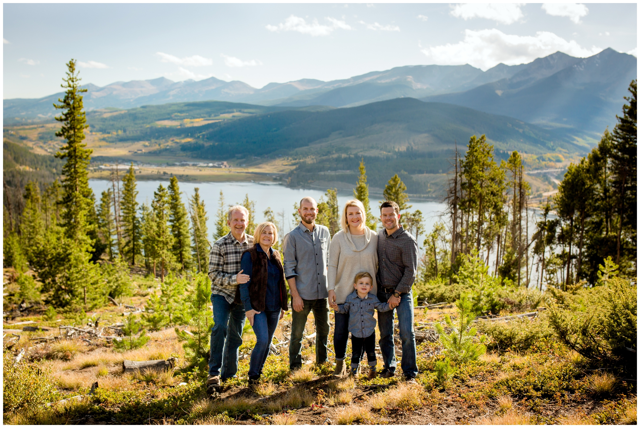 Breckenridge family portraits at Sapphire Point Overlook by Colorado mountain photographer Plum Pretty Photography