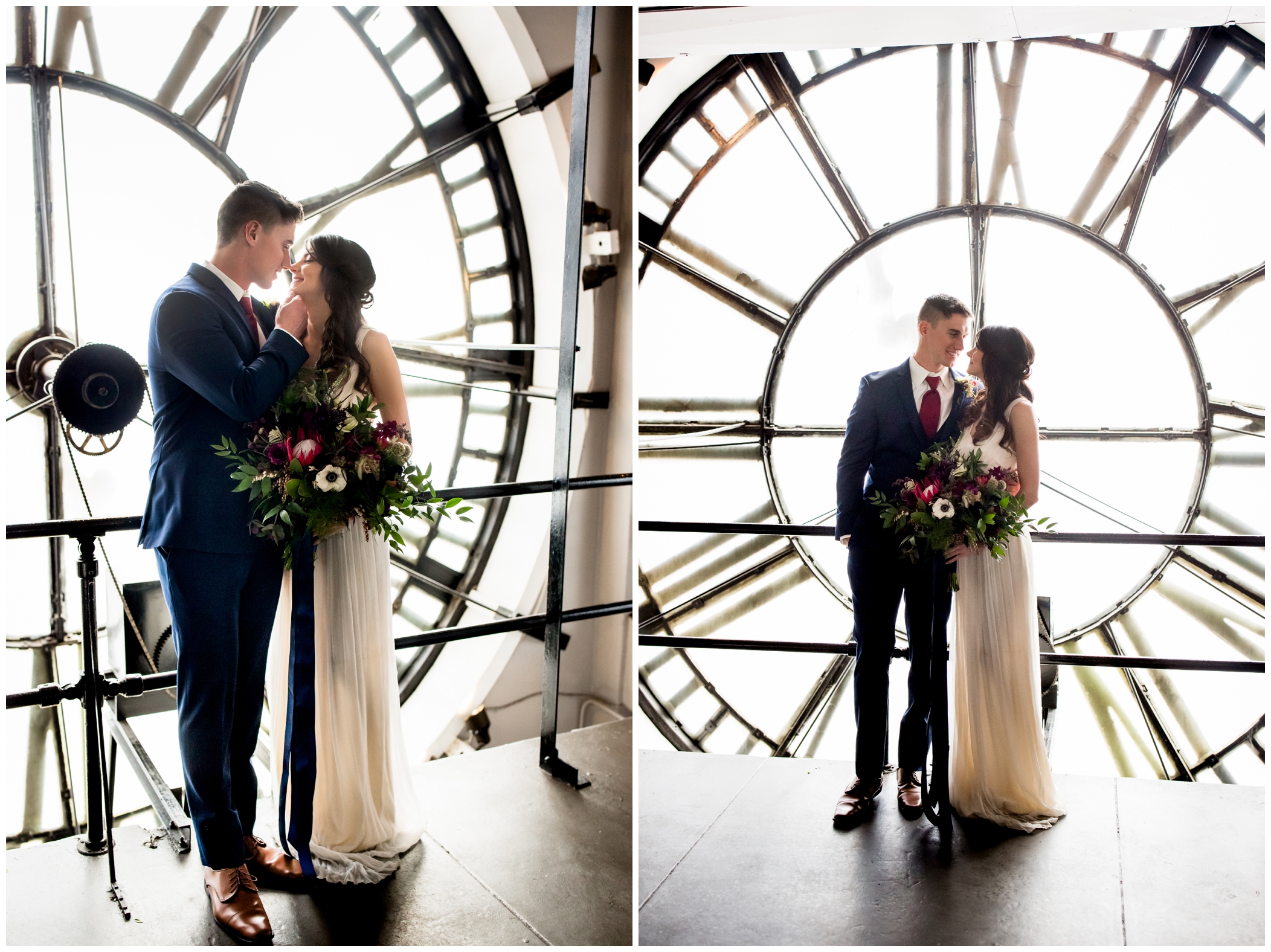 Clock tower events Denver wedding photography 