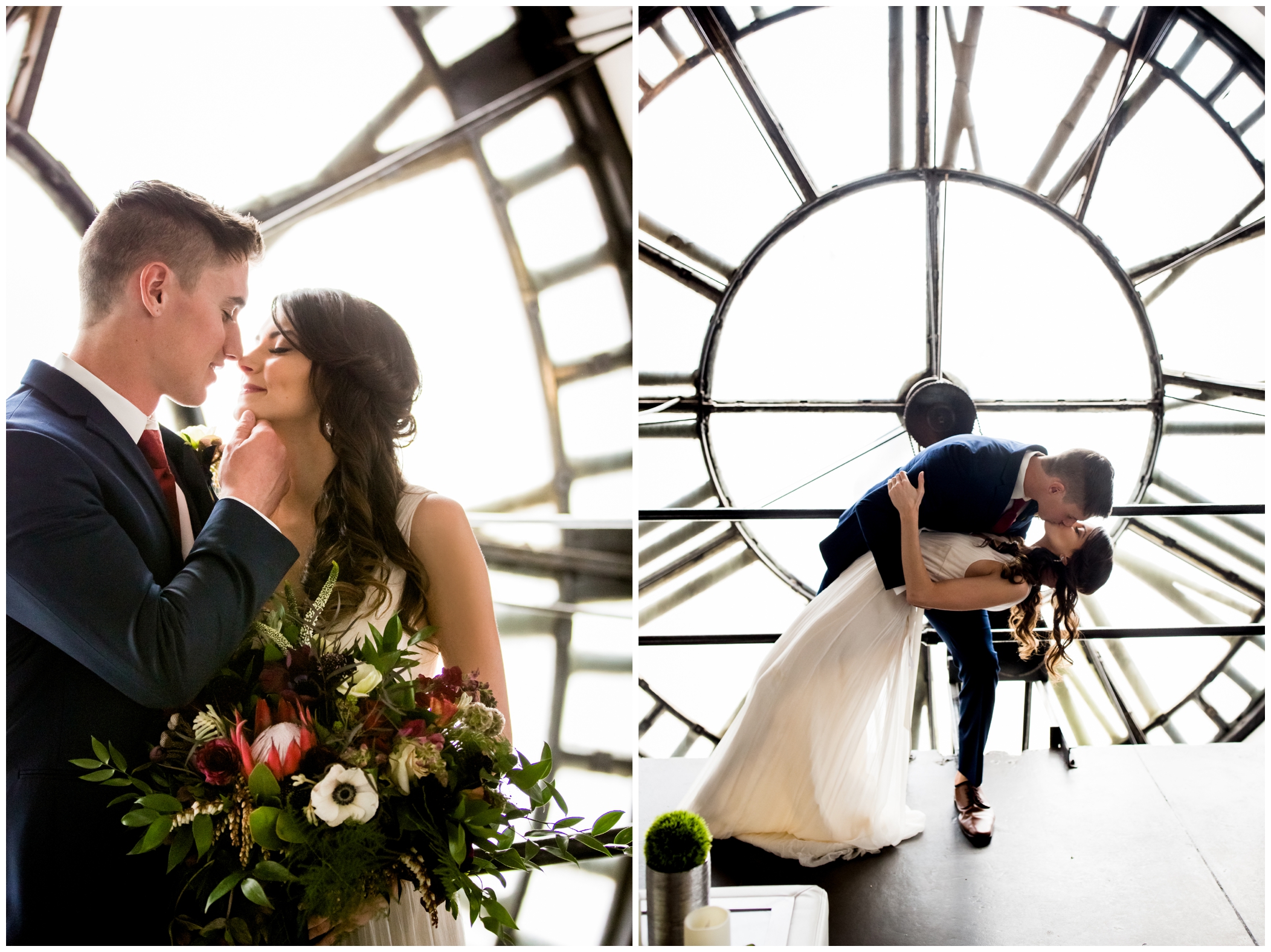 Clock tower events wedding photos by Denver Colorado photographer Plum Pretty Photography