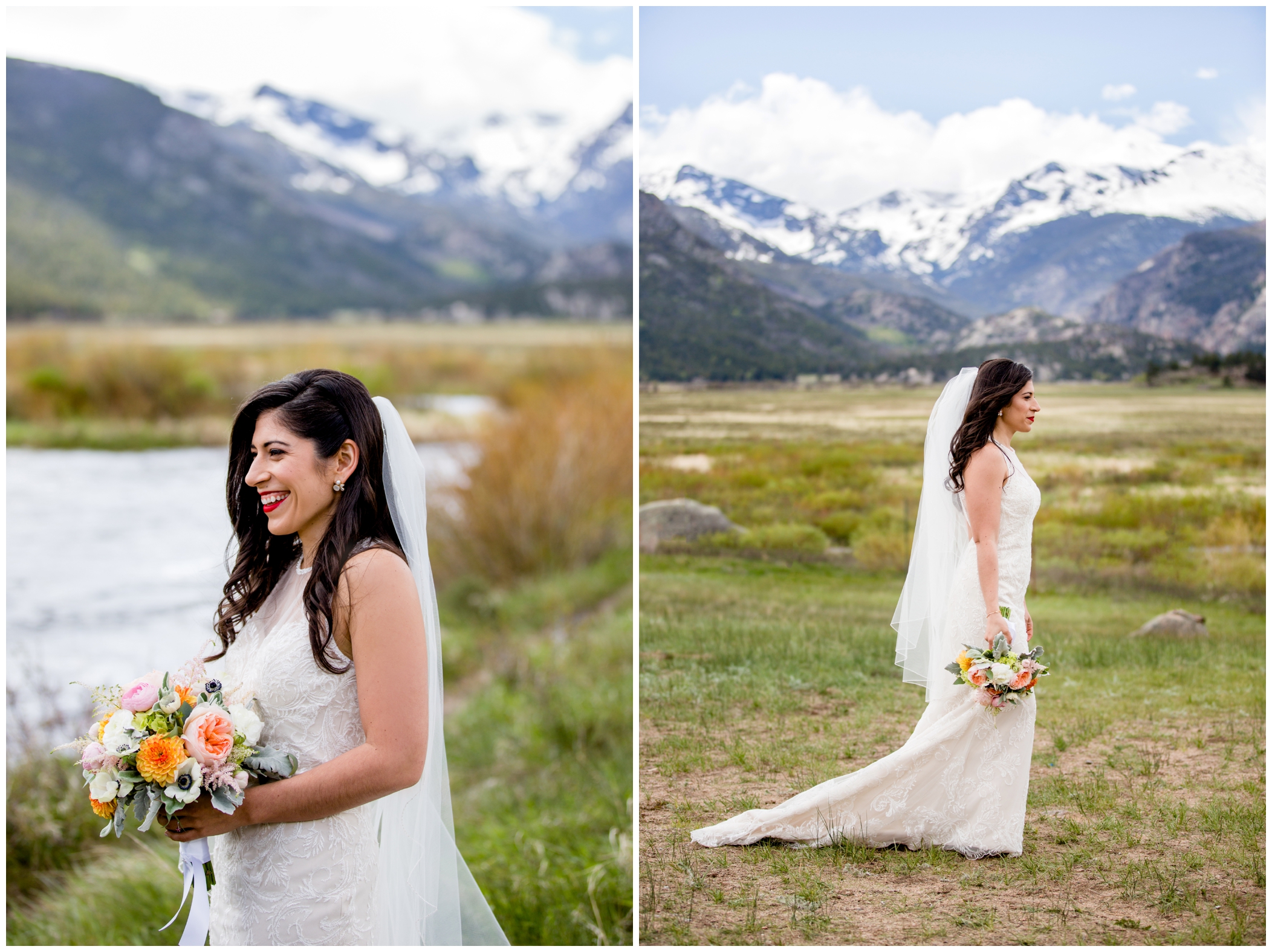 Colorado mountain wedding dress at RMNP elopement 