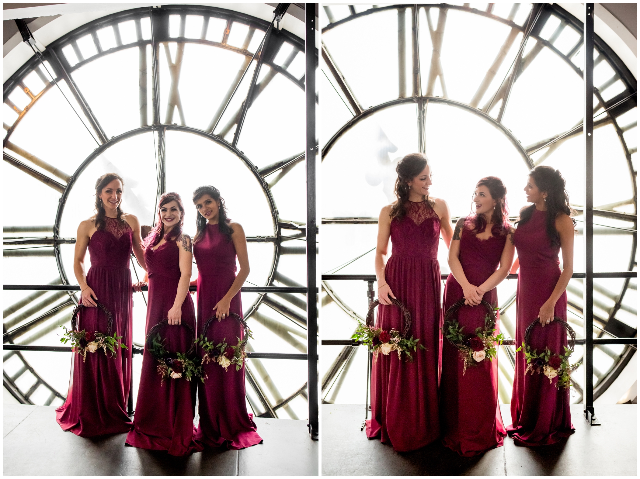 Downtown Denver wedding photos at Clock Tower 