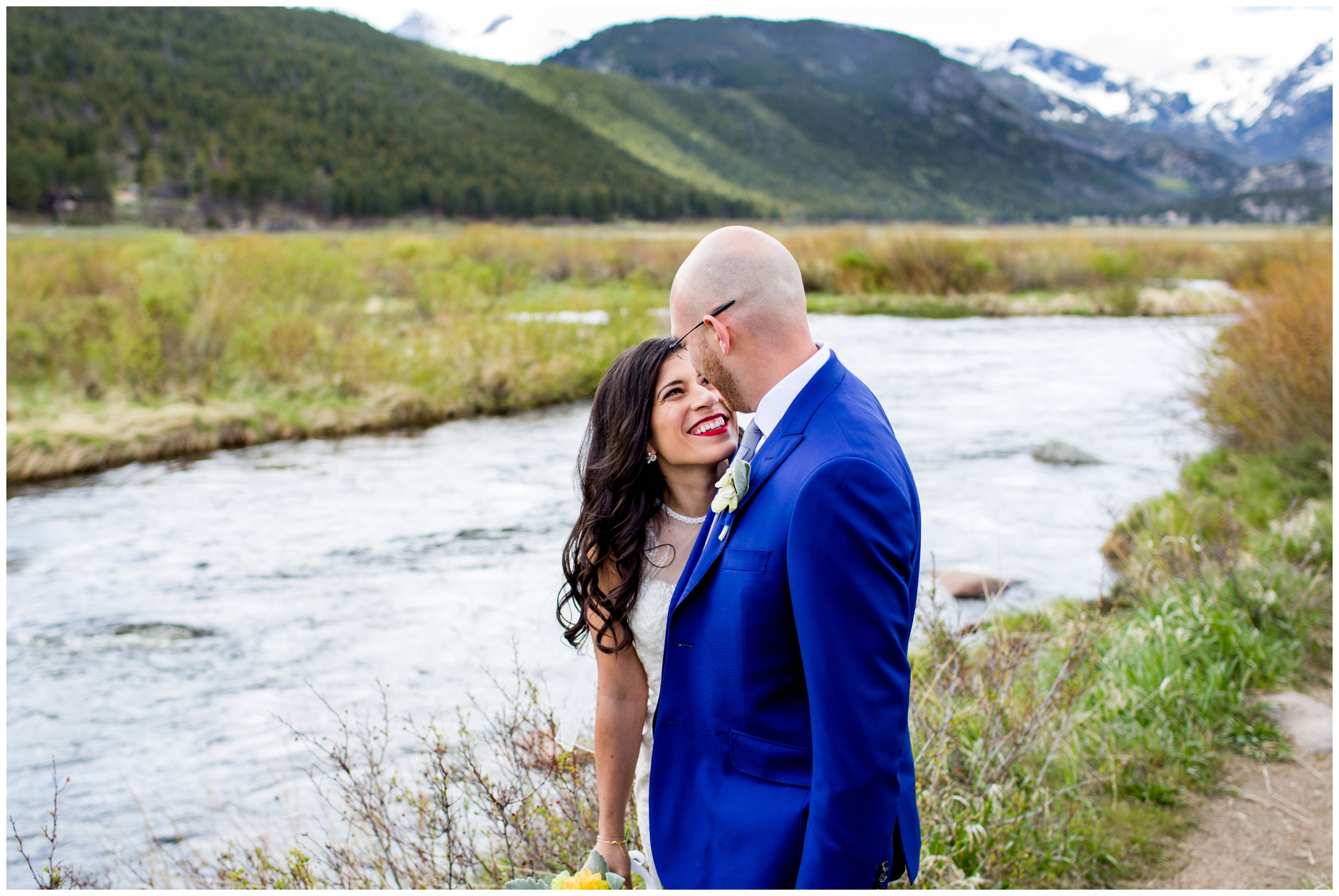 Estes Park Colorado lake wedding photographs 