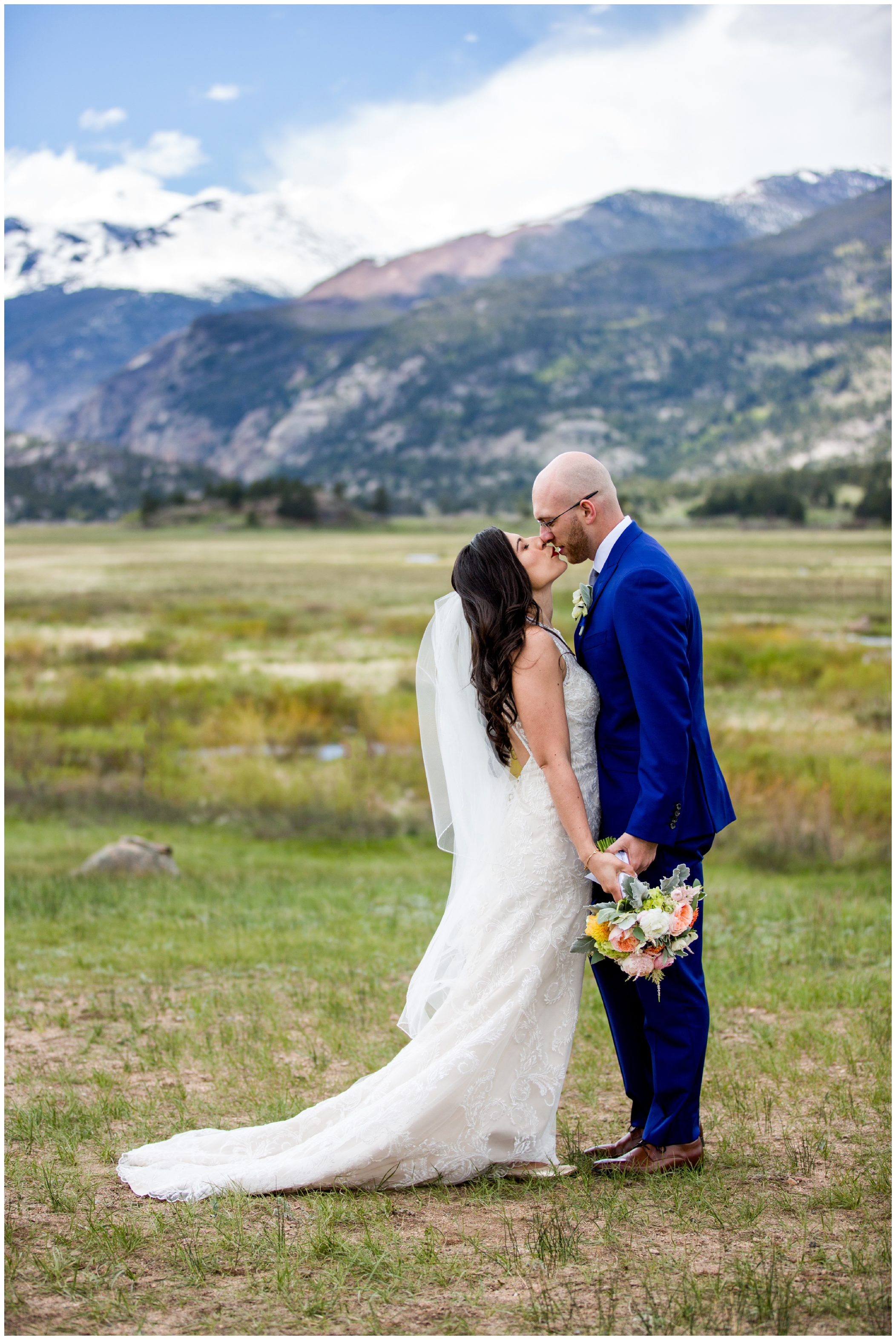 colorful Colorado mountain wedding photography in RMNP Estes Park 