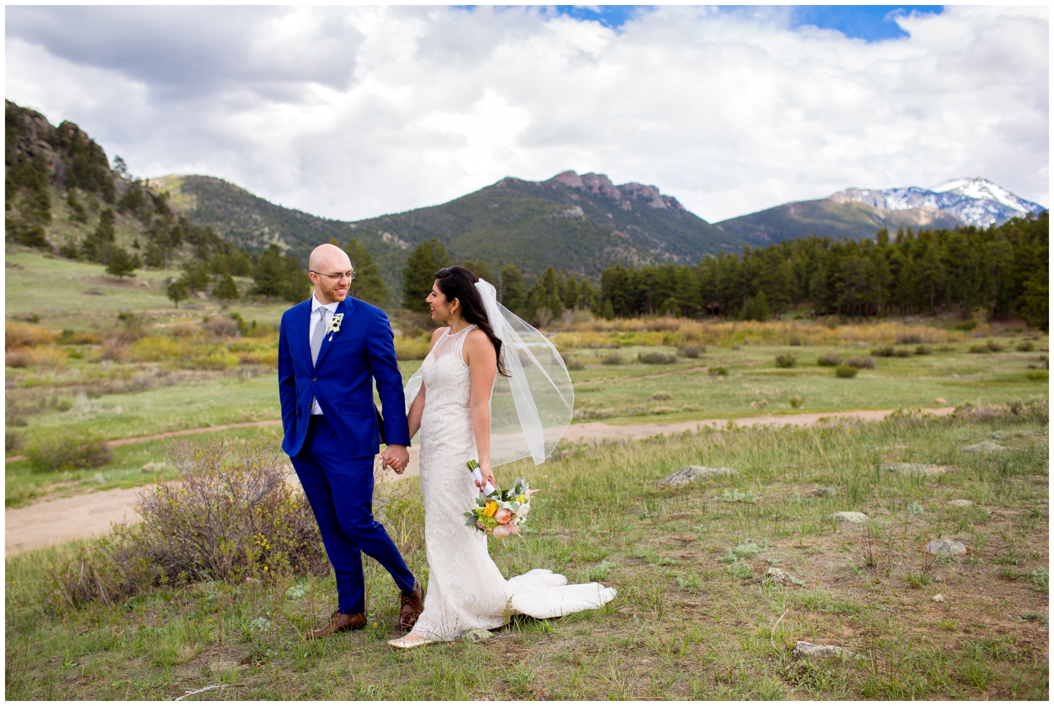 Estes Park wedding photos at Moraine Park in Rocky Mountain National Park elopement