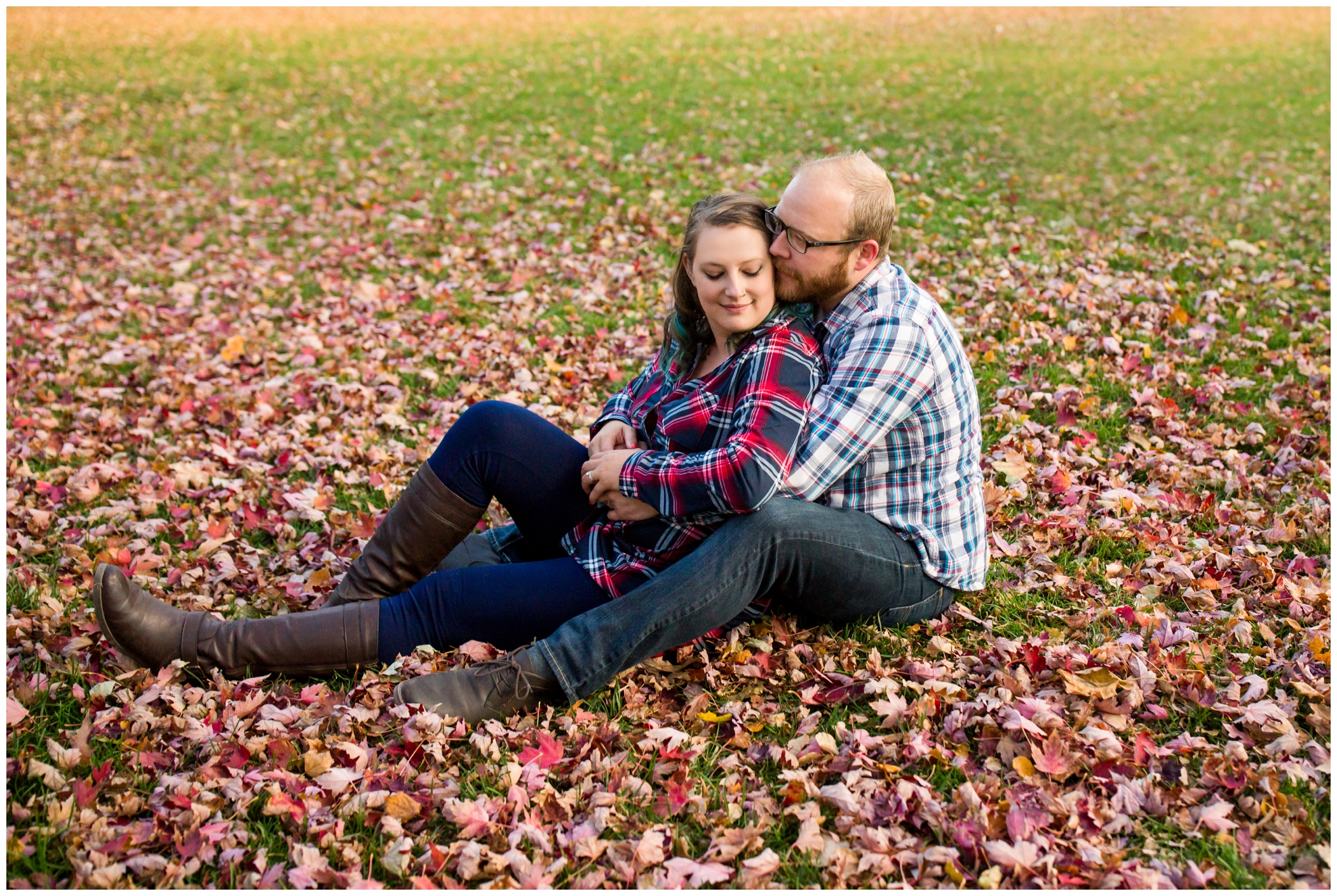 Longmont Colorado engagement pictures during fall