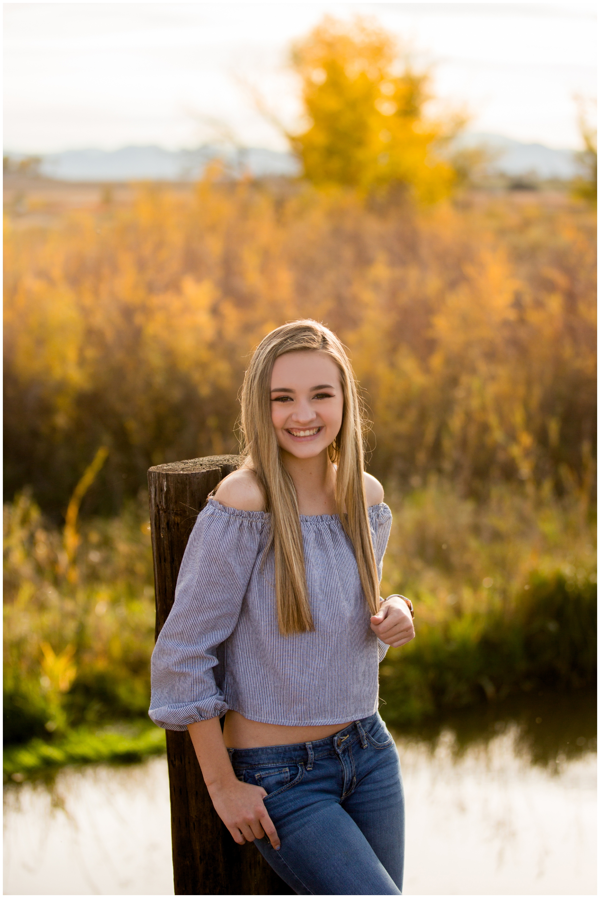 Longmont Colorado senior portraits for Mead High School student by Estes Park photographer Plum Pretty Photography.