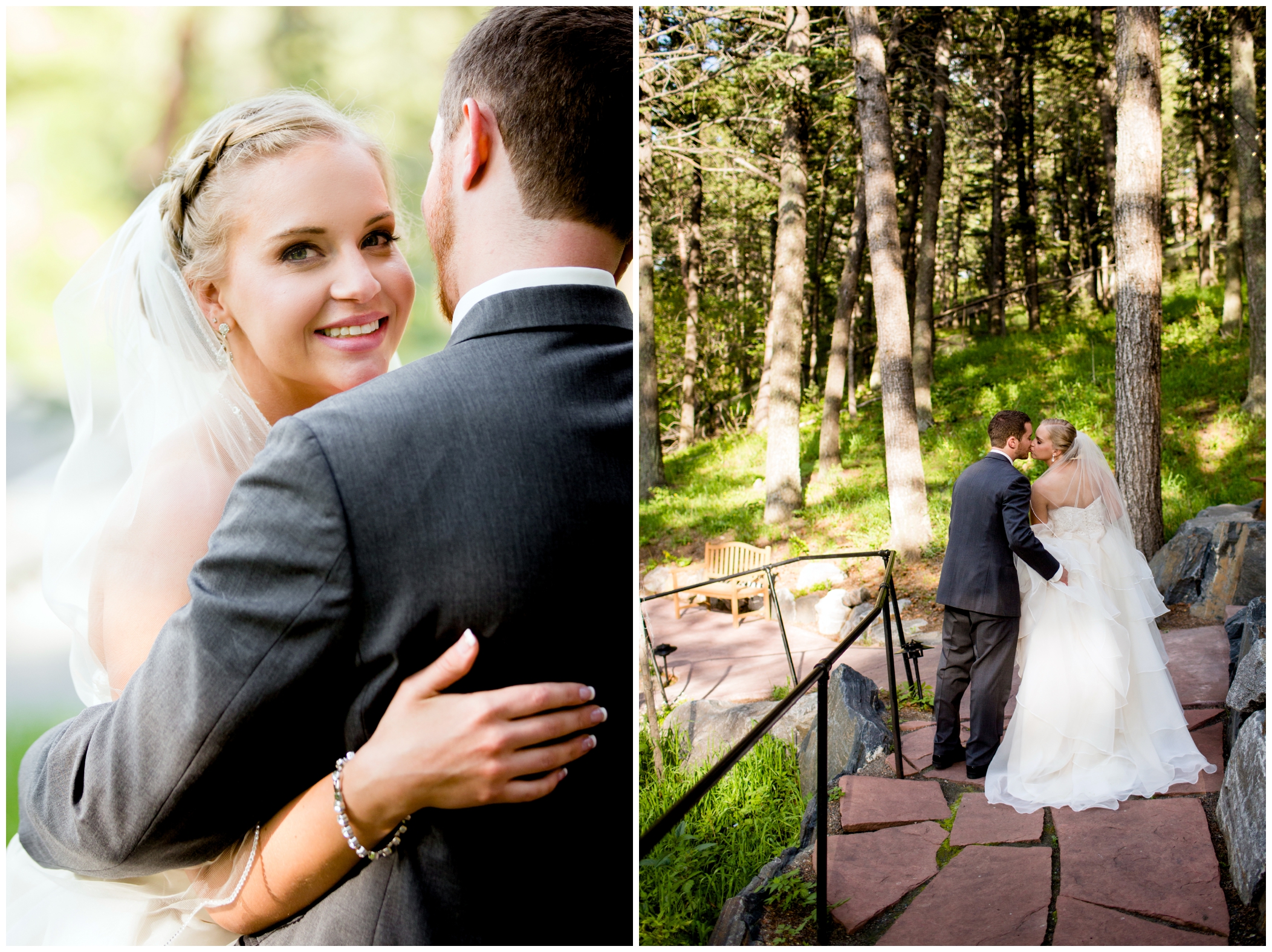 Colorado forest wedding pictures during the summer 
