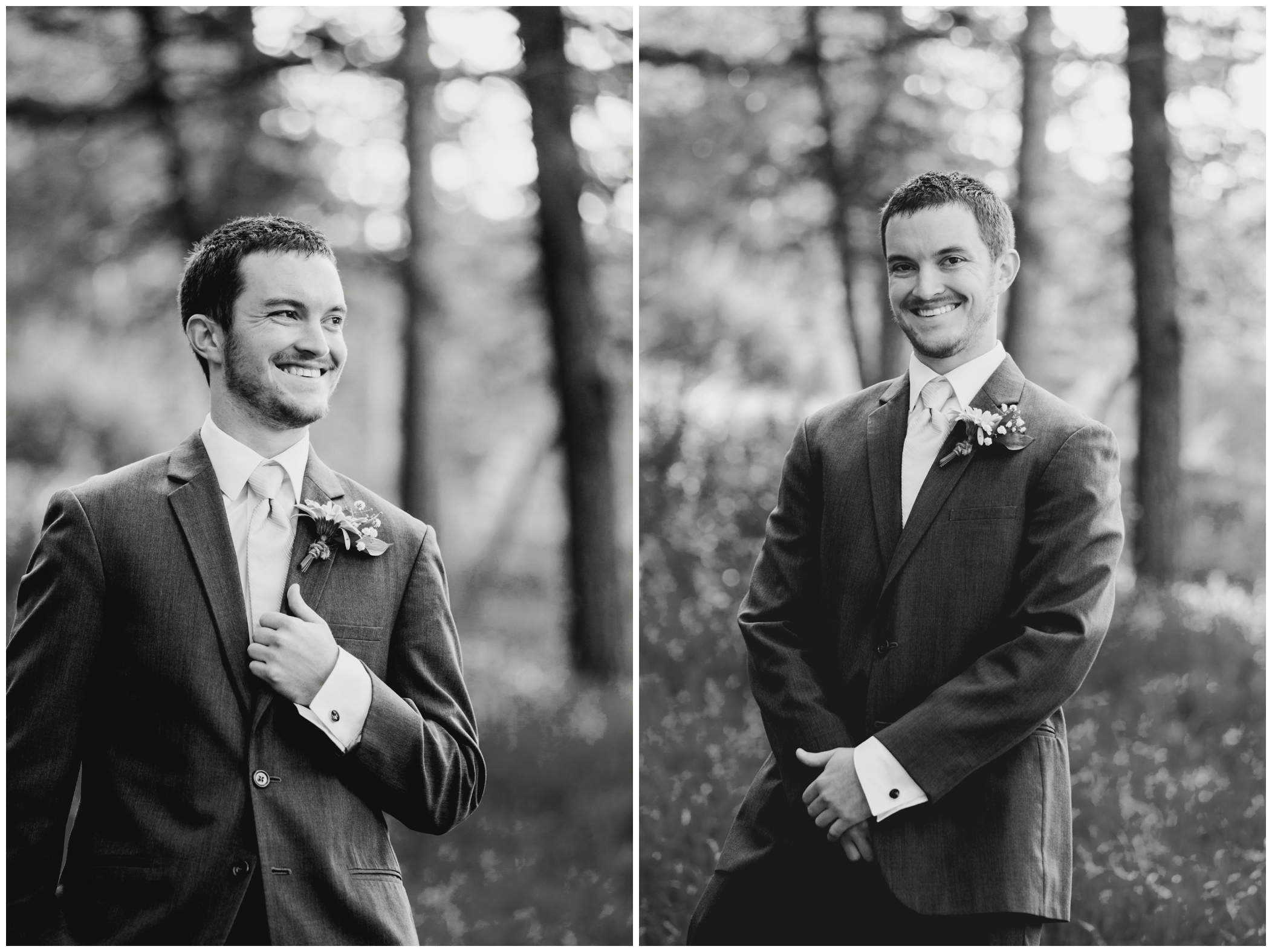 Colorado mountain groom in gray suit 