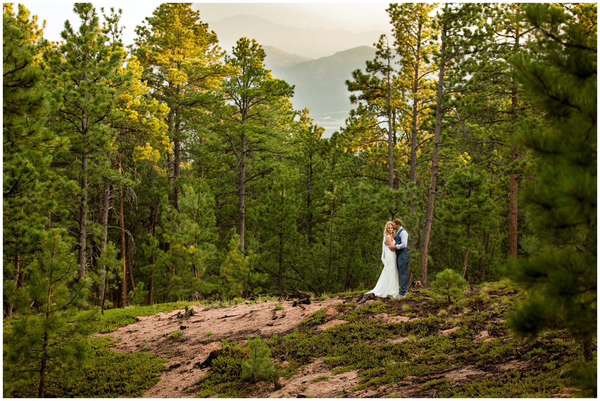 Colorado mountain and forest wedding photos