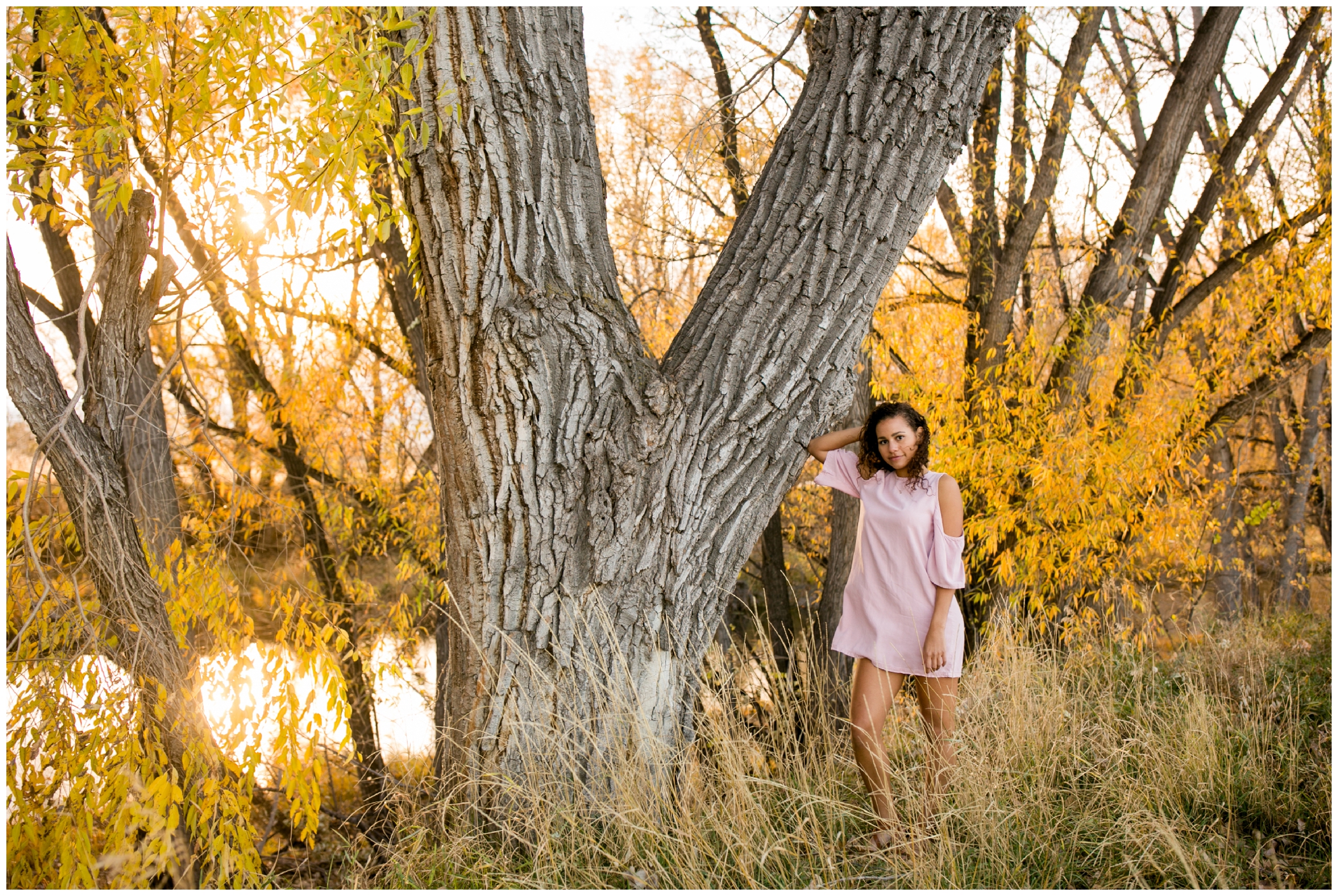 Niwot High School senior photos at Golden Ponds by Longmont Colorado portrait photographer Plum Pretty Photography 