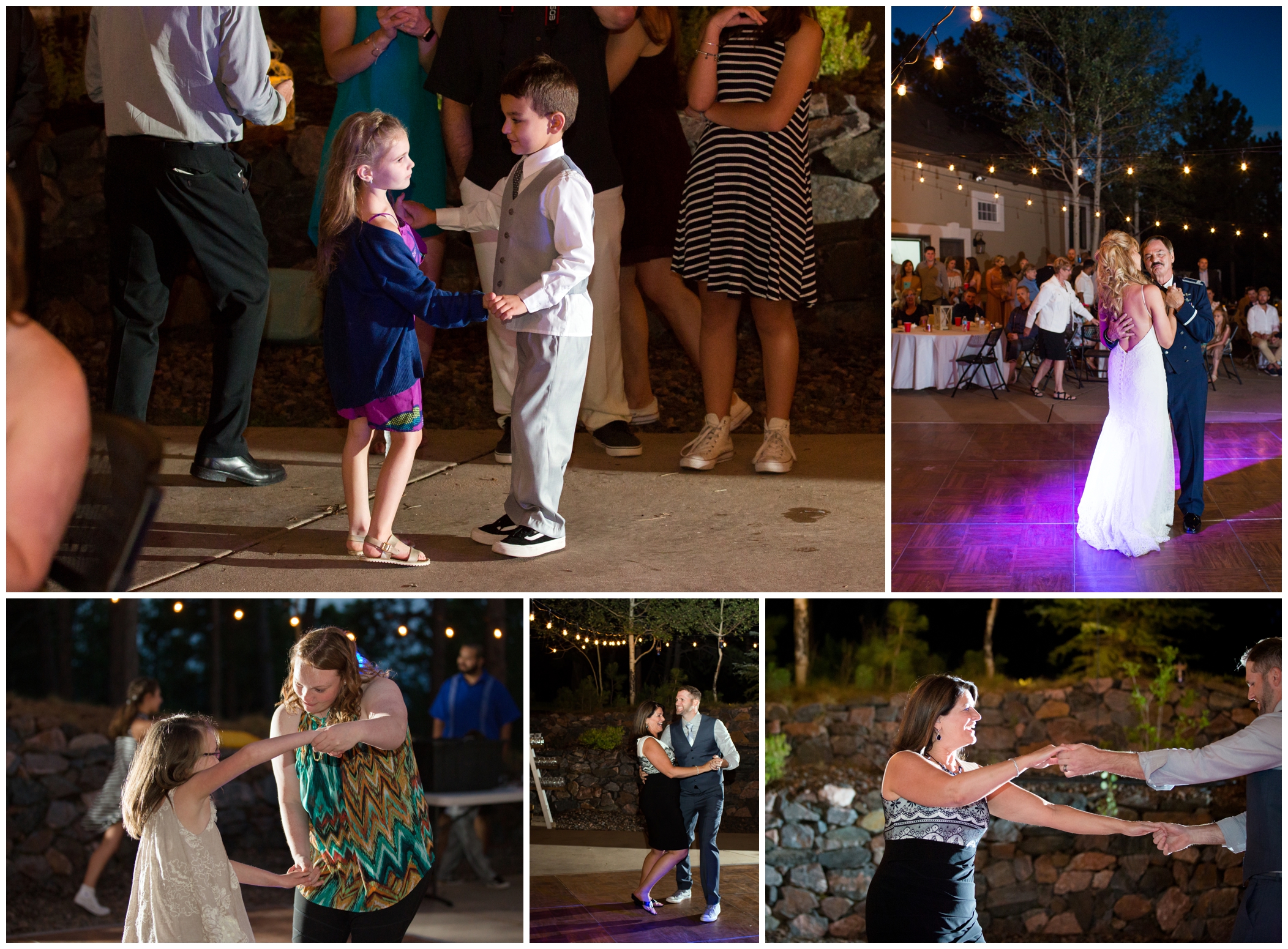 outdoor wedding reception dancing 