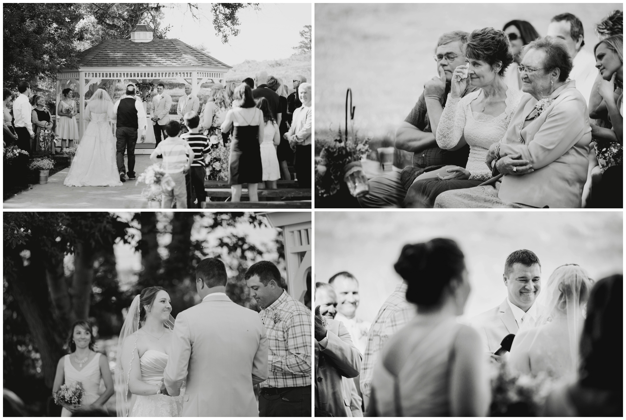 outdoor wedding ceremony at Ellis Ranch Loveland 