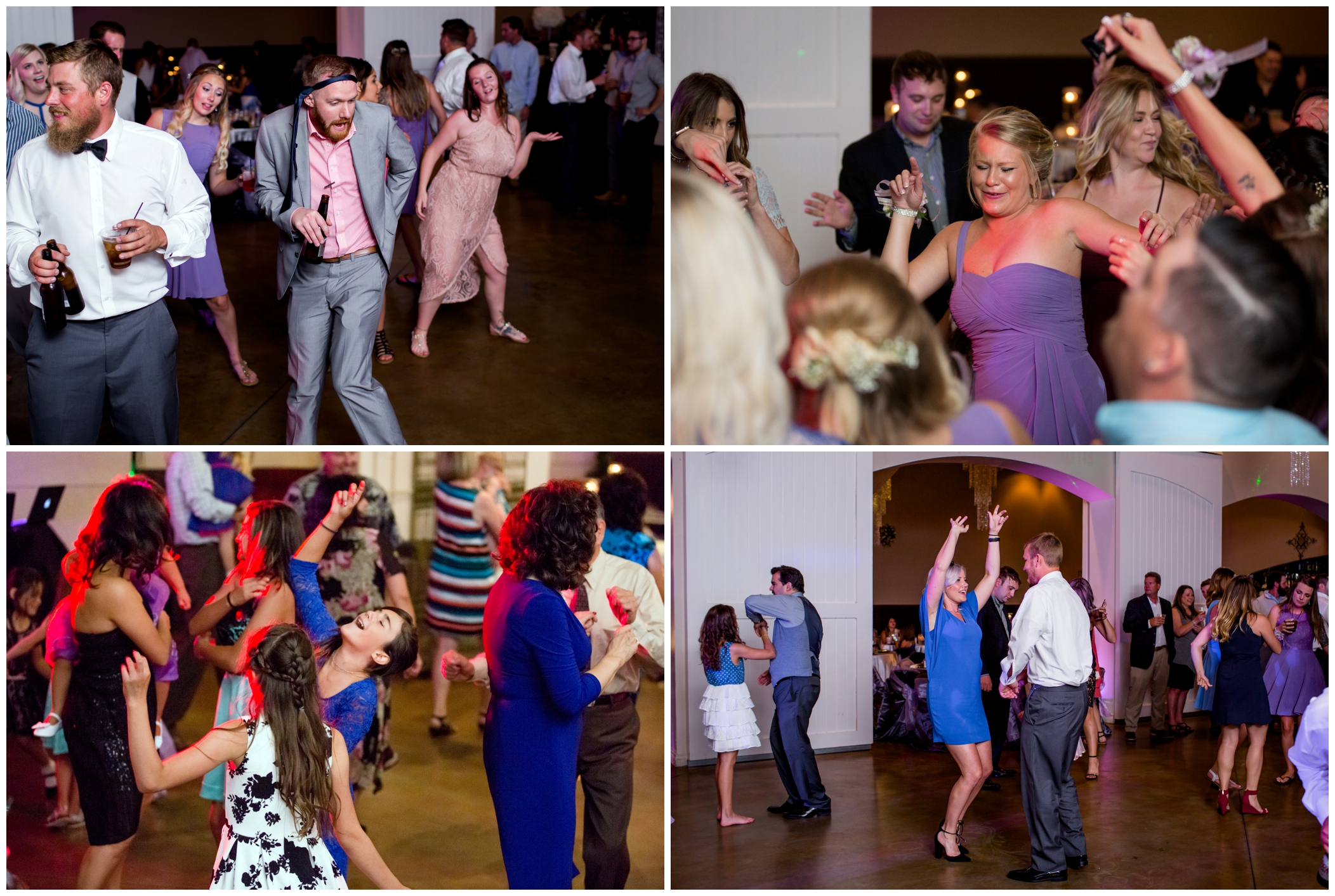 wedding guests dancing at Brighton Colorado wedding reception 