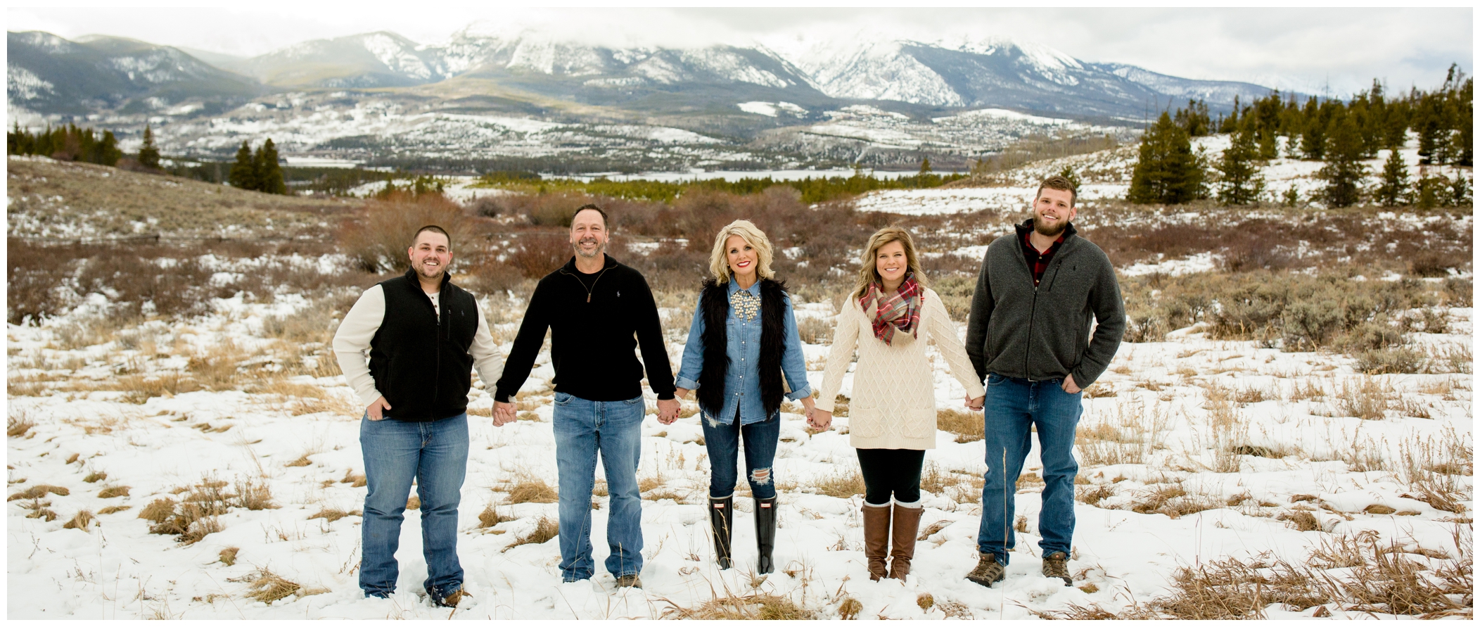 Colorado winter family reunion photos in the snow