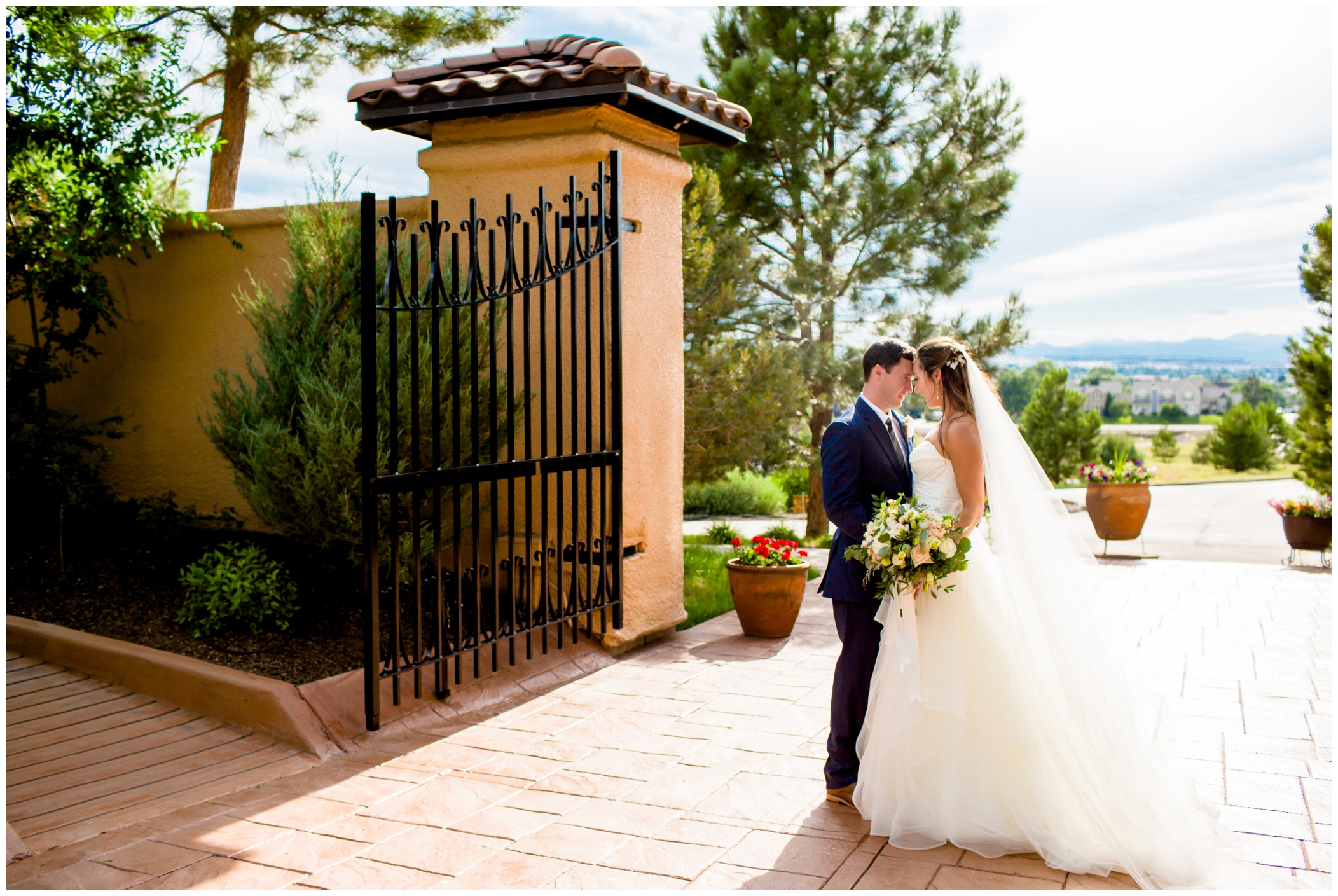 Villa Parker Colorado wedding photos of bride and groom