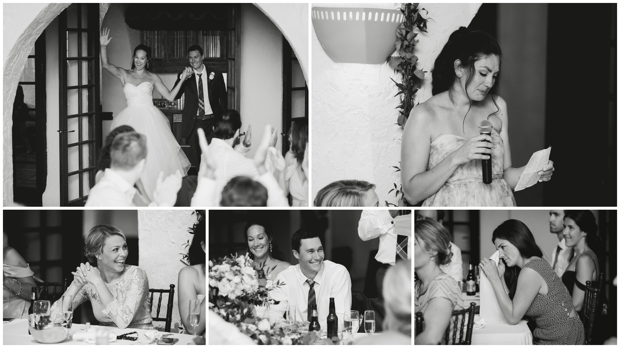 wedding toasts at Villa Parker Colorado reception 