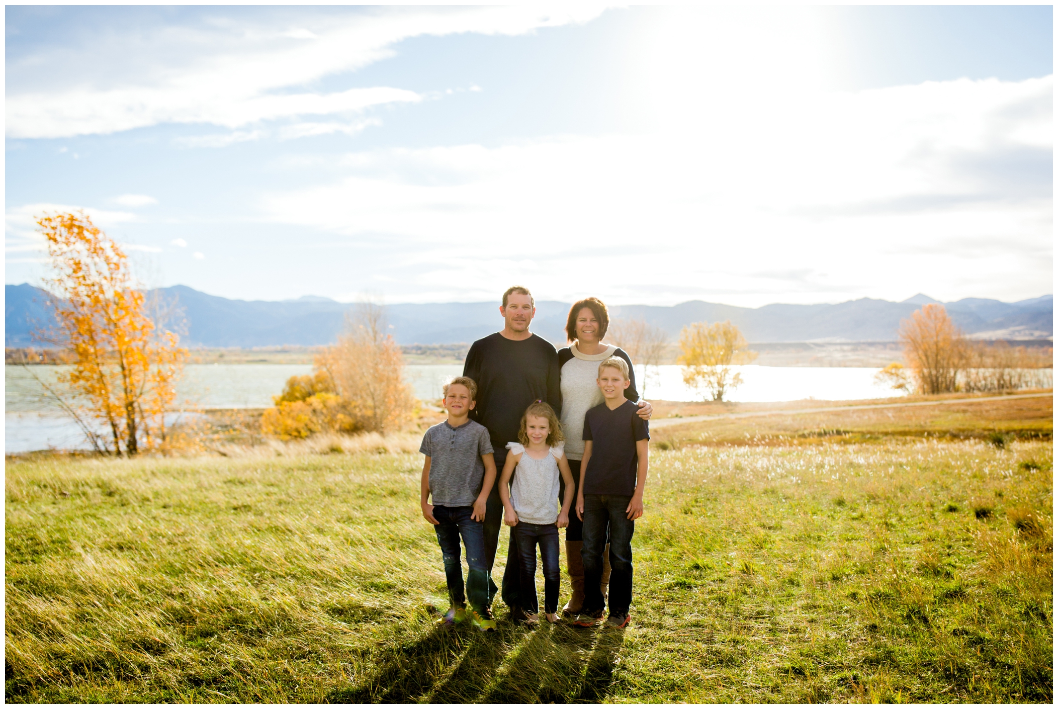 Longmont family photography with mountains in the background 