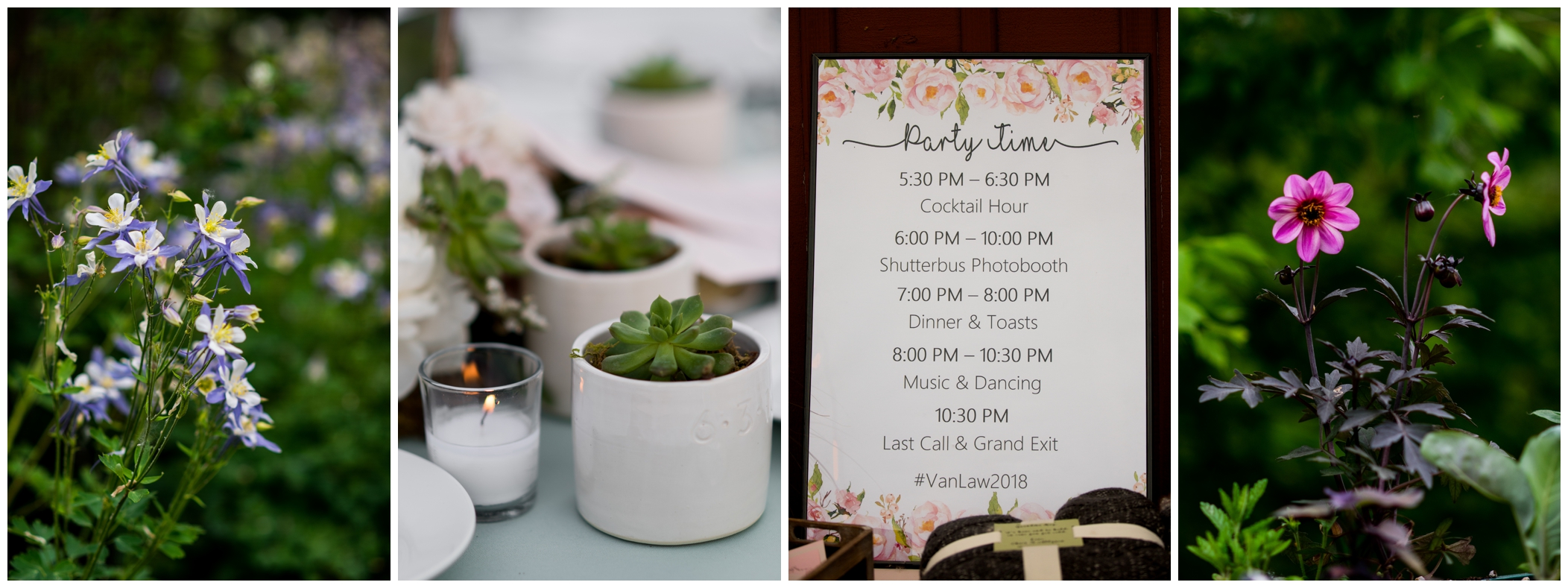 succulent wedding favors at Denver Botanic Gardens Chatfield. 