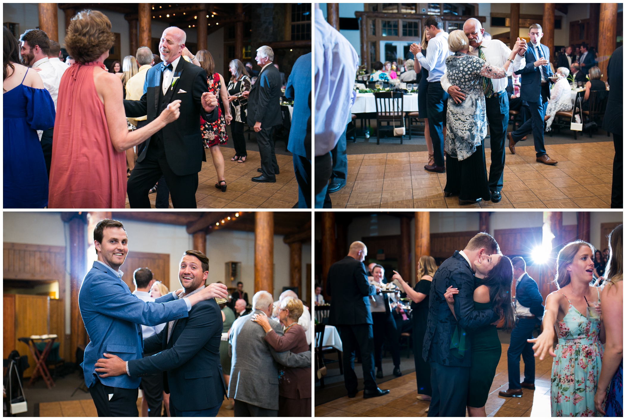 wedding guests dancing at Keystone Timber Ridge Lodge reception
