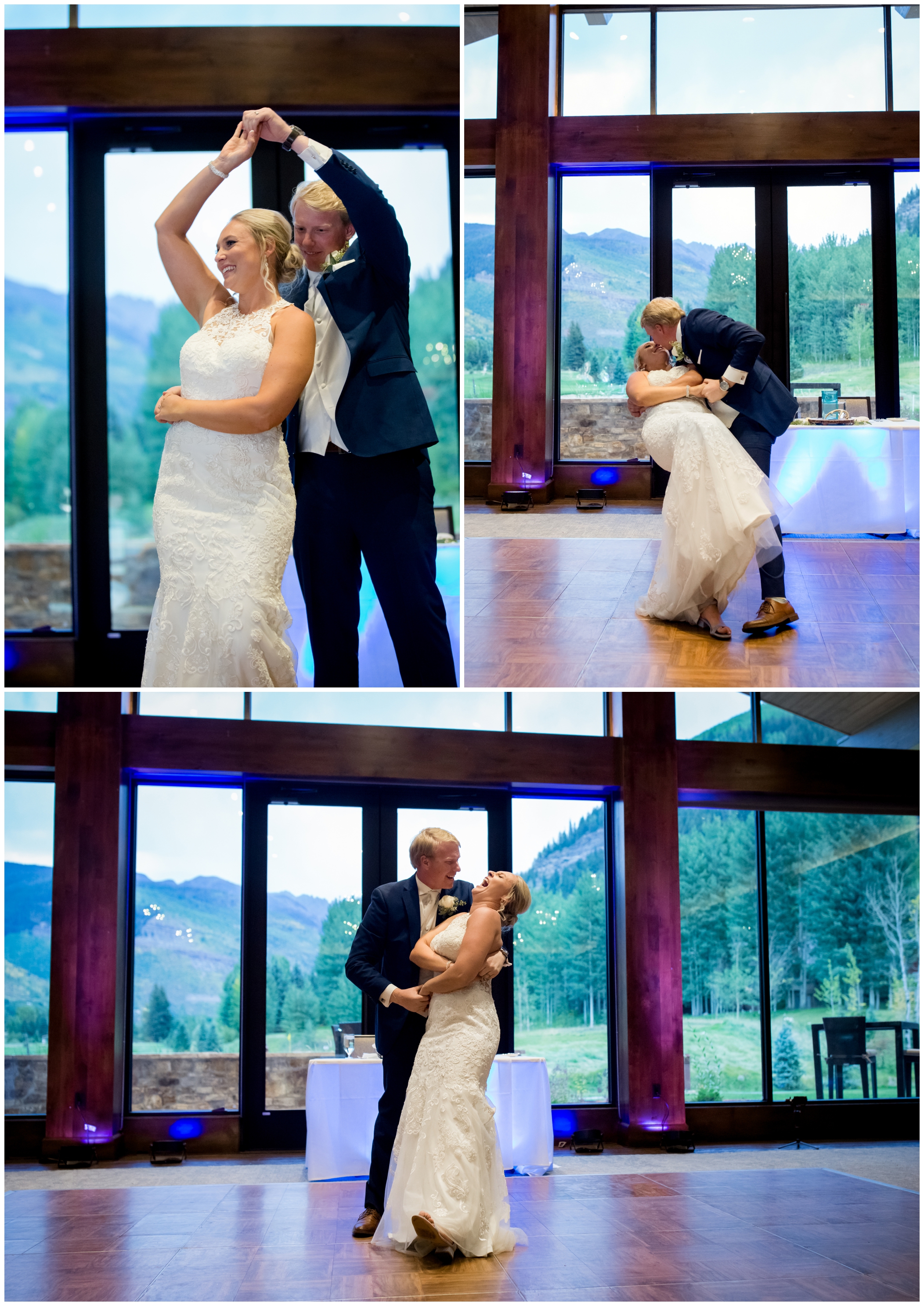 first dance during Vail CO wedding reception 