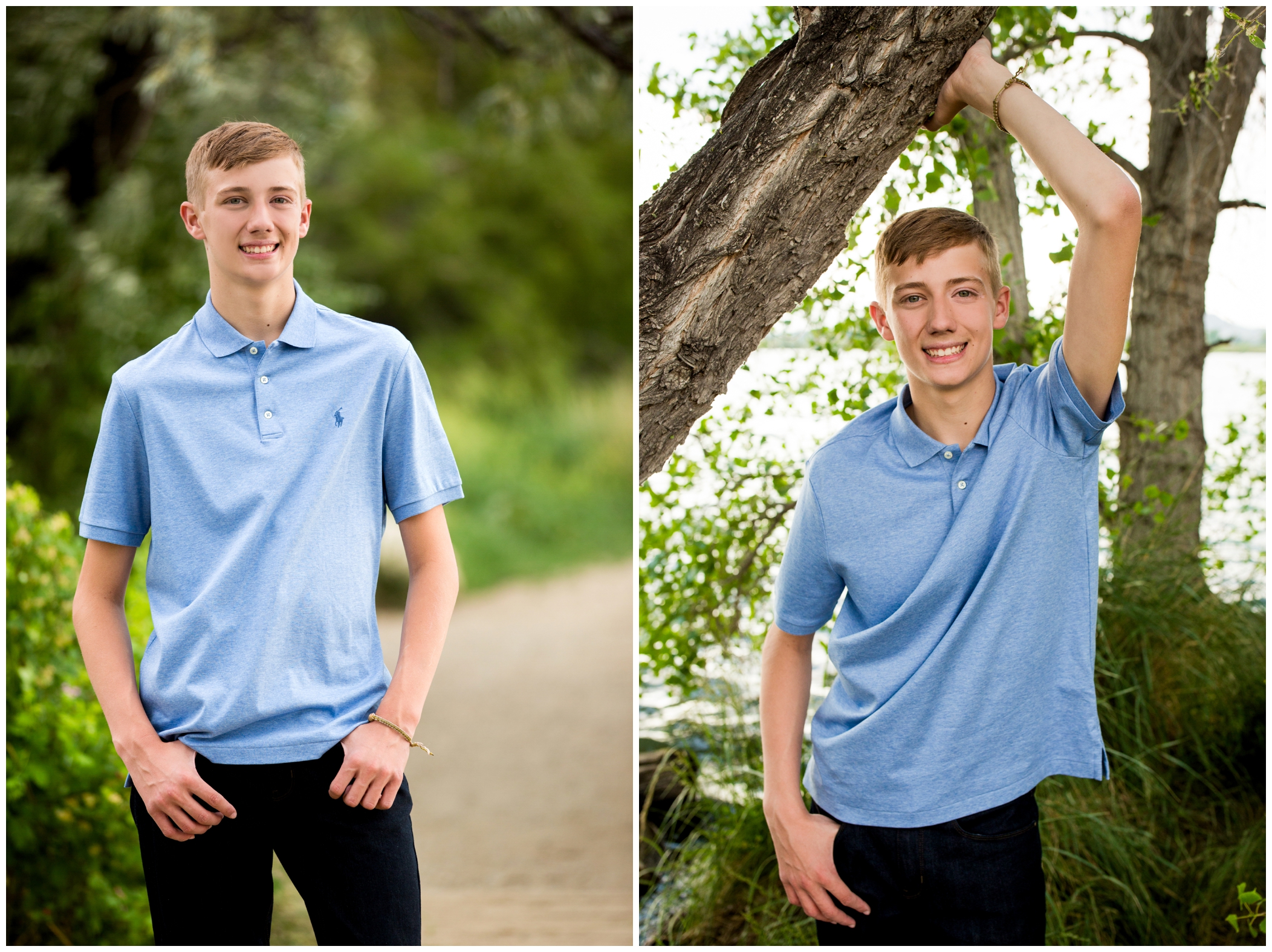 Northern Colorado senior portraits of Skyline High School student at Coot Lake by Longmont photographer Plum Pretty Photography 