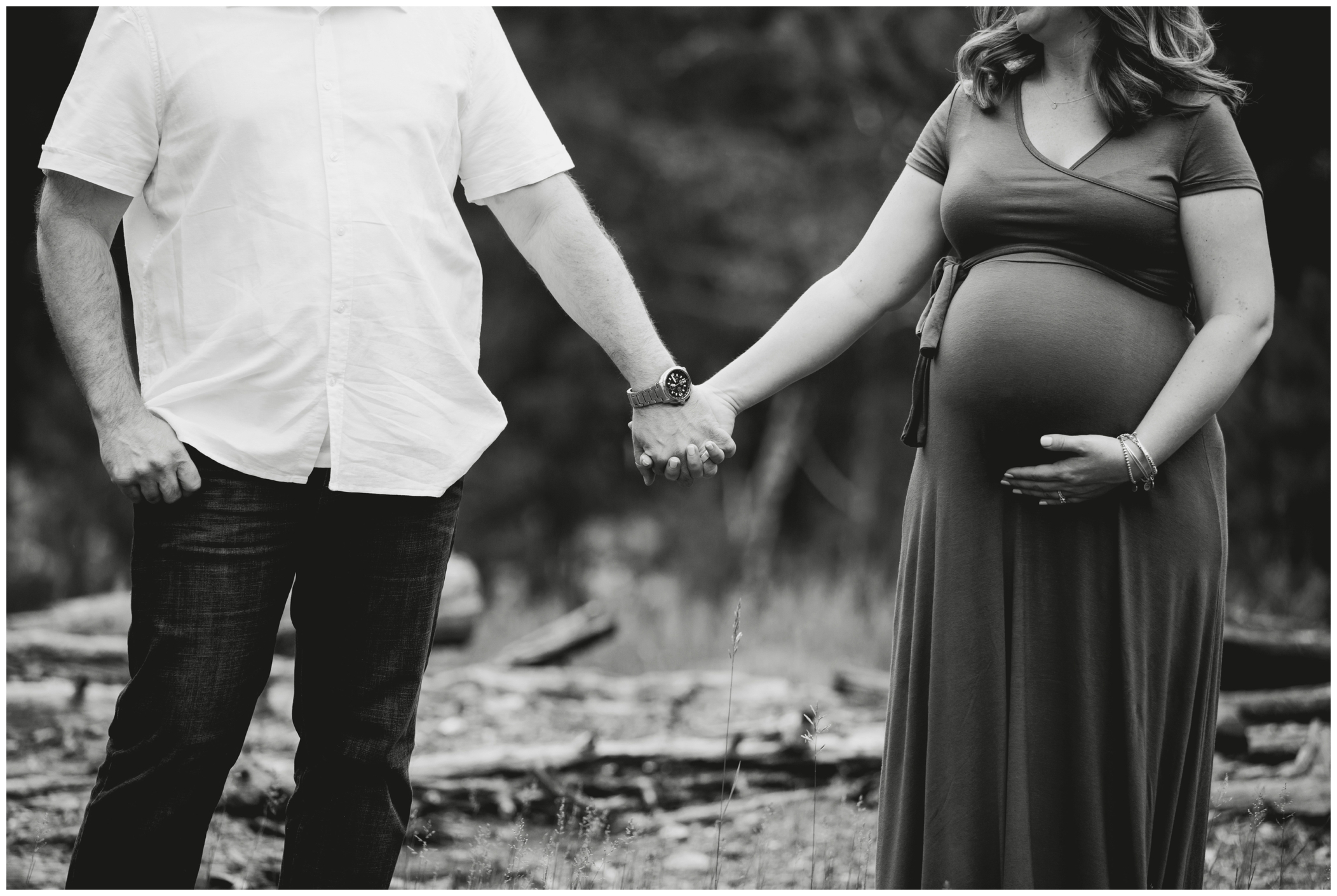 black and white Colorado maternity photography 