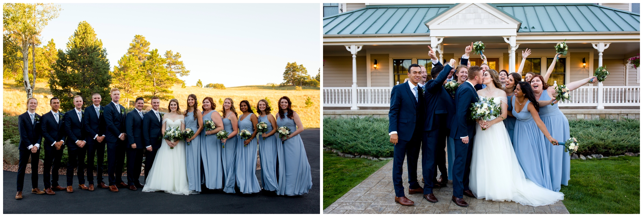 bridal party pictures at Flying Horse Ranch Larkspur 