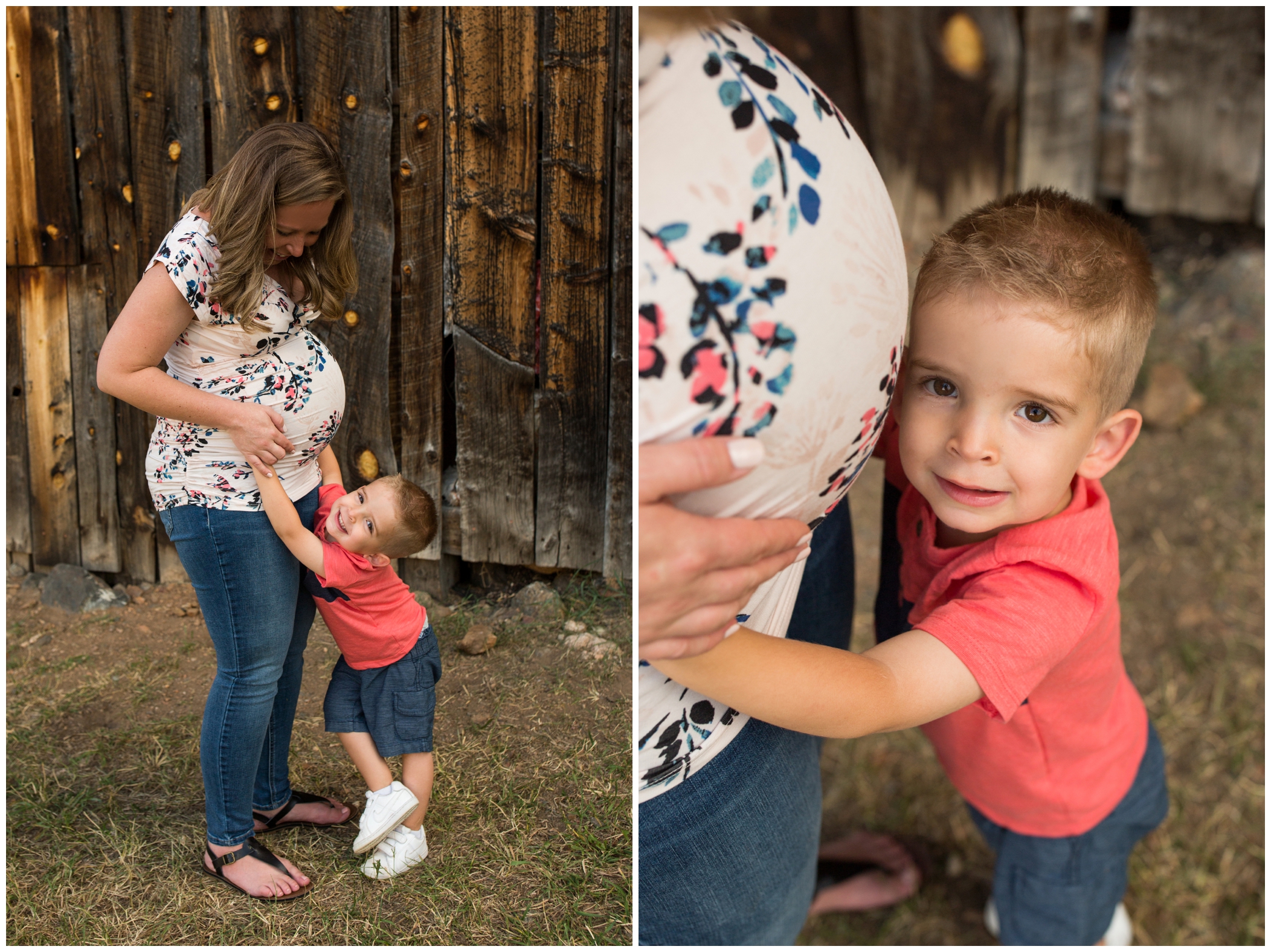Evergreen Colorado family maternity pictures at Alderfer/Three Sisters Park by portrait photographer Plum Pretty Photography