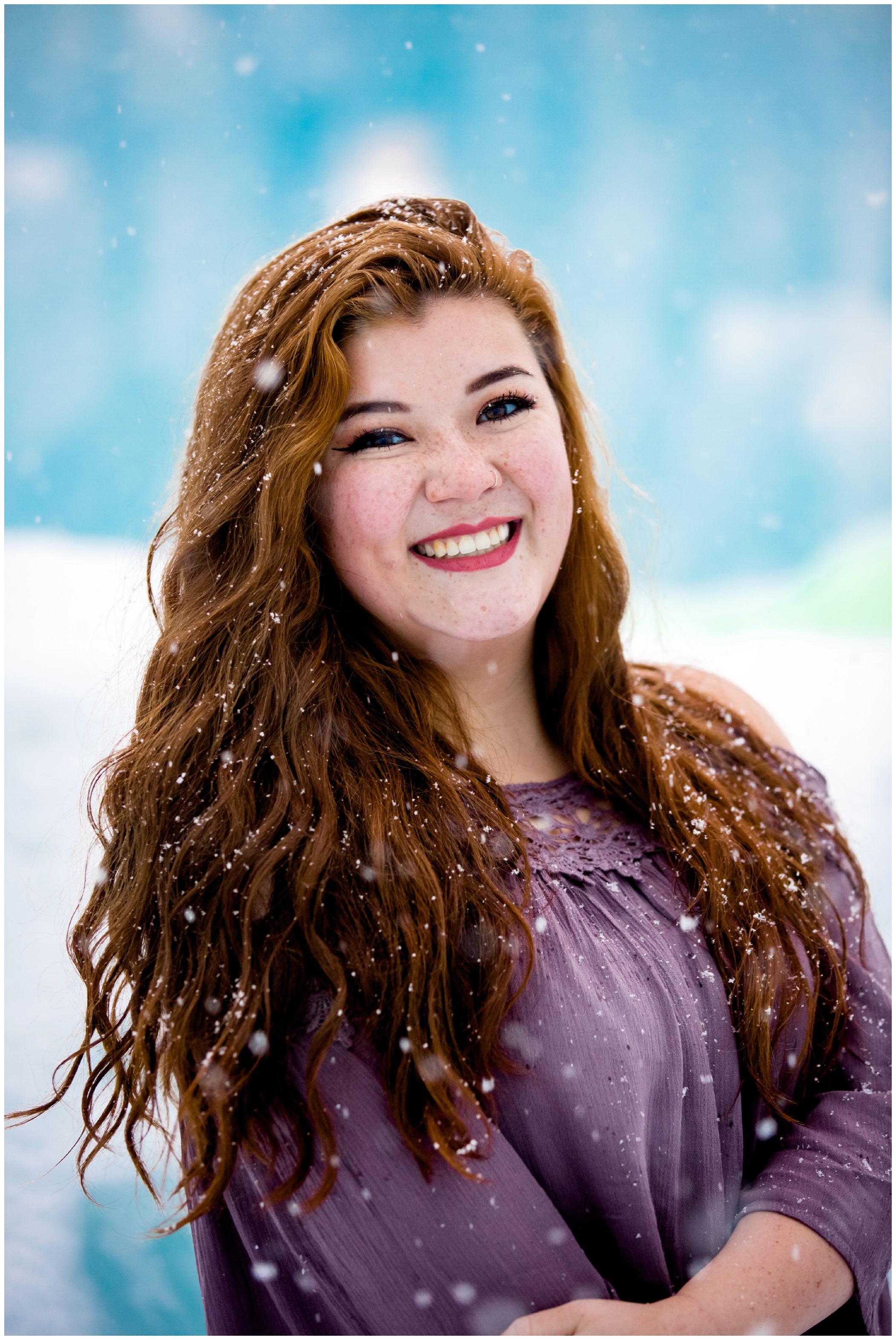 Dillon Colorado ice castles senior photos 