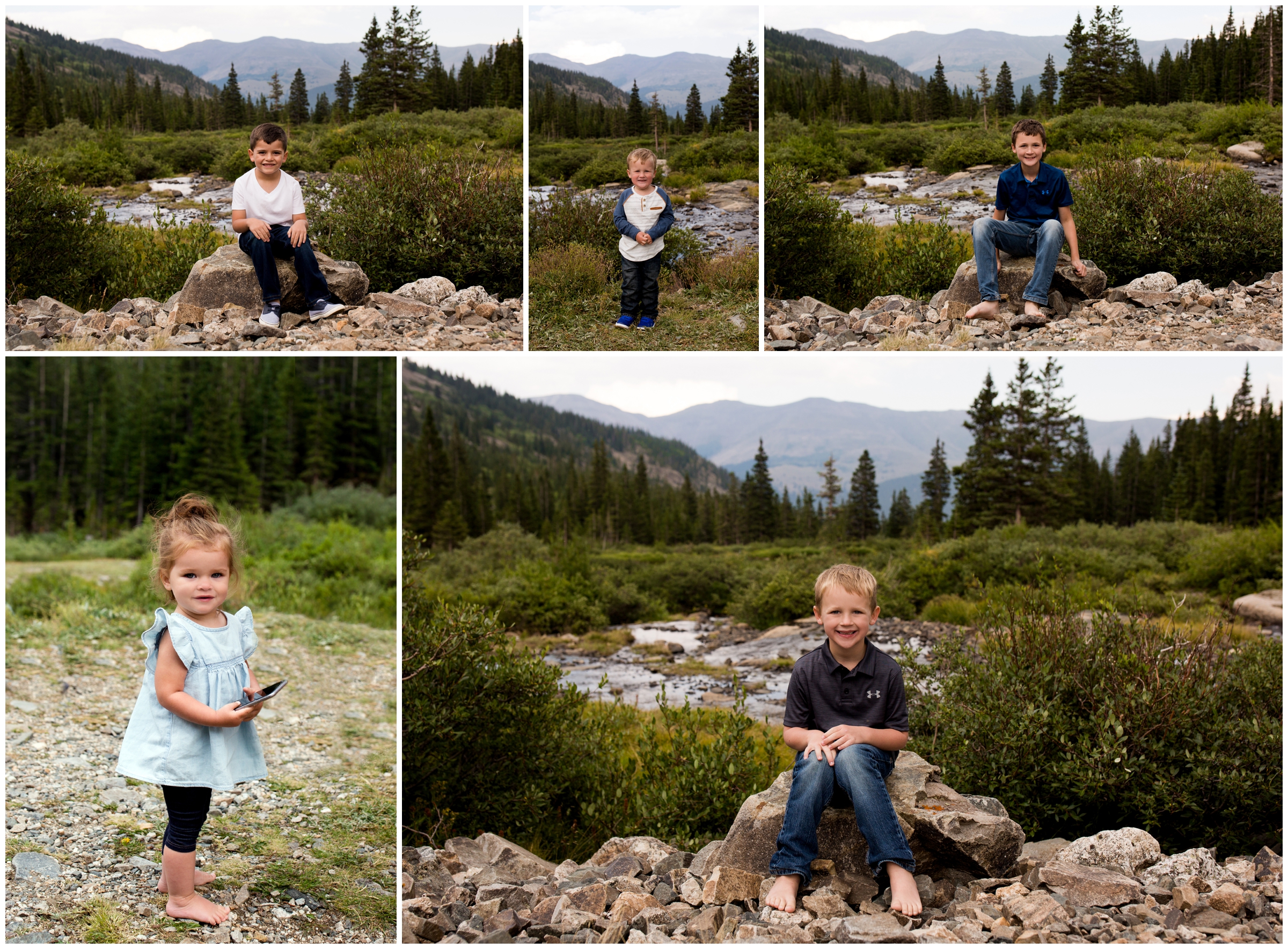 Blue Lakes Breckenridge Colorado family pictures