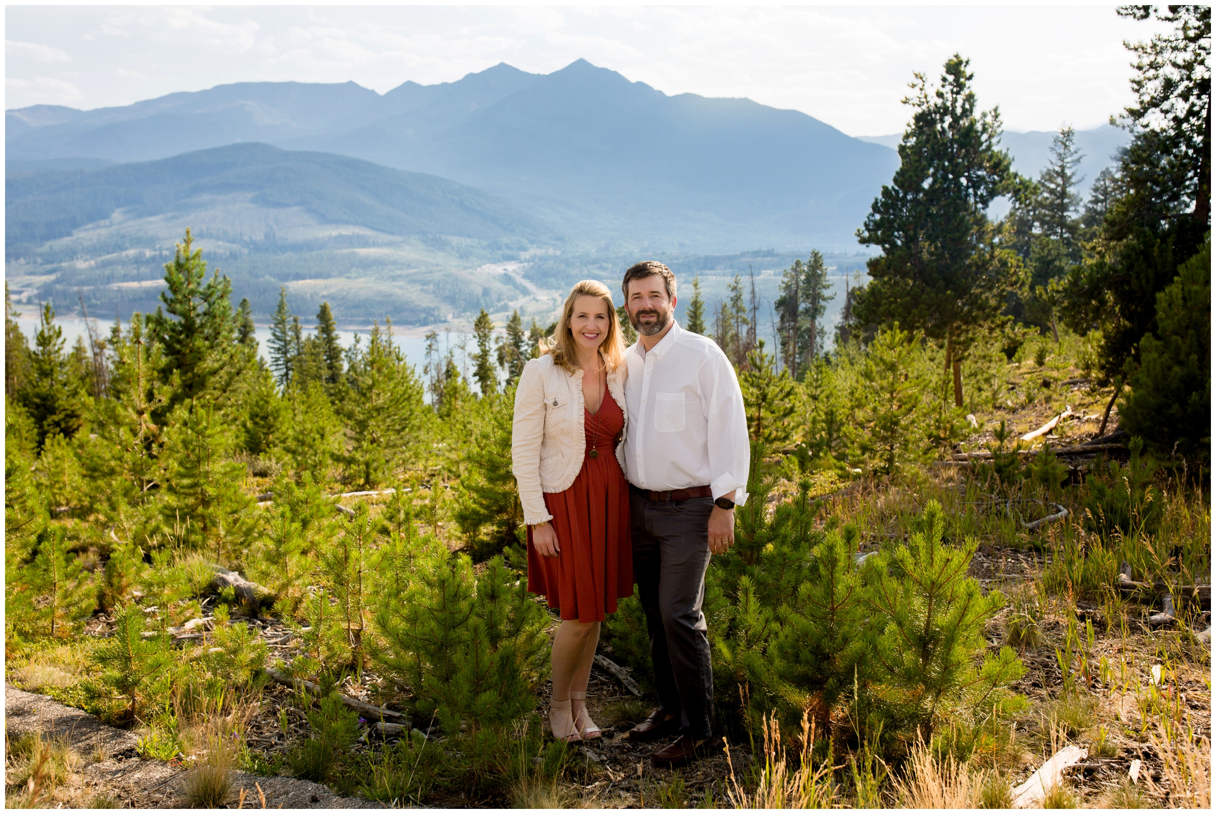 Sapphire Point Breckenridge Colorado family pictures with mountains in background 