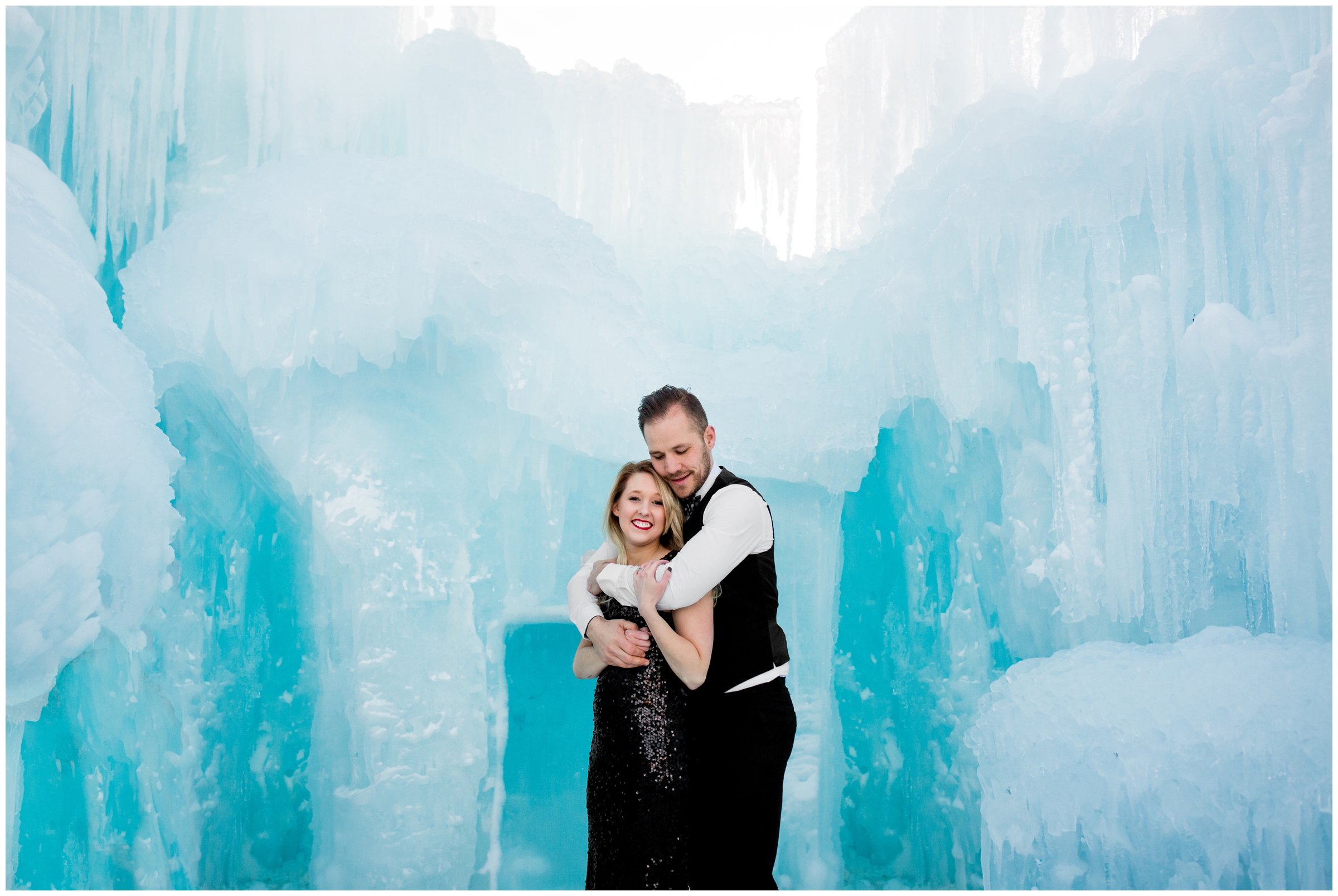 Dillon Ice Castles CO winter engagement photography 