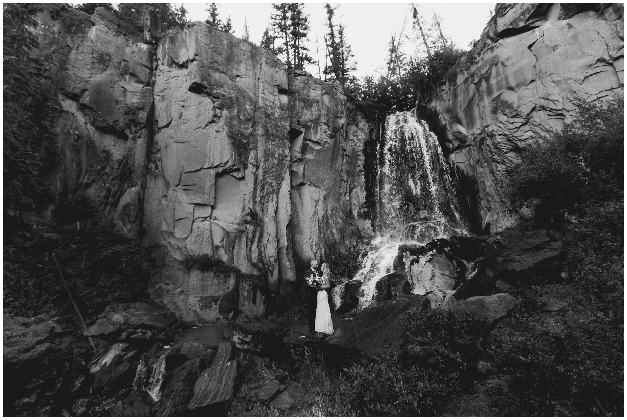 Colorado waterfall elopement wedding inspiration in Creede, CO