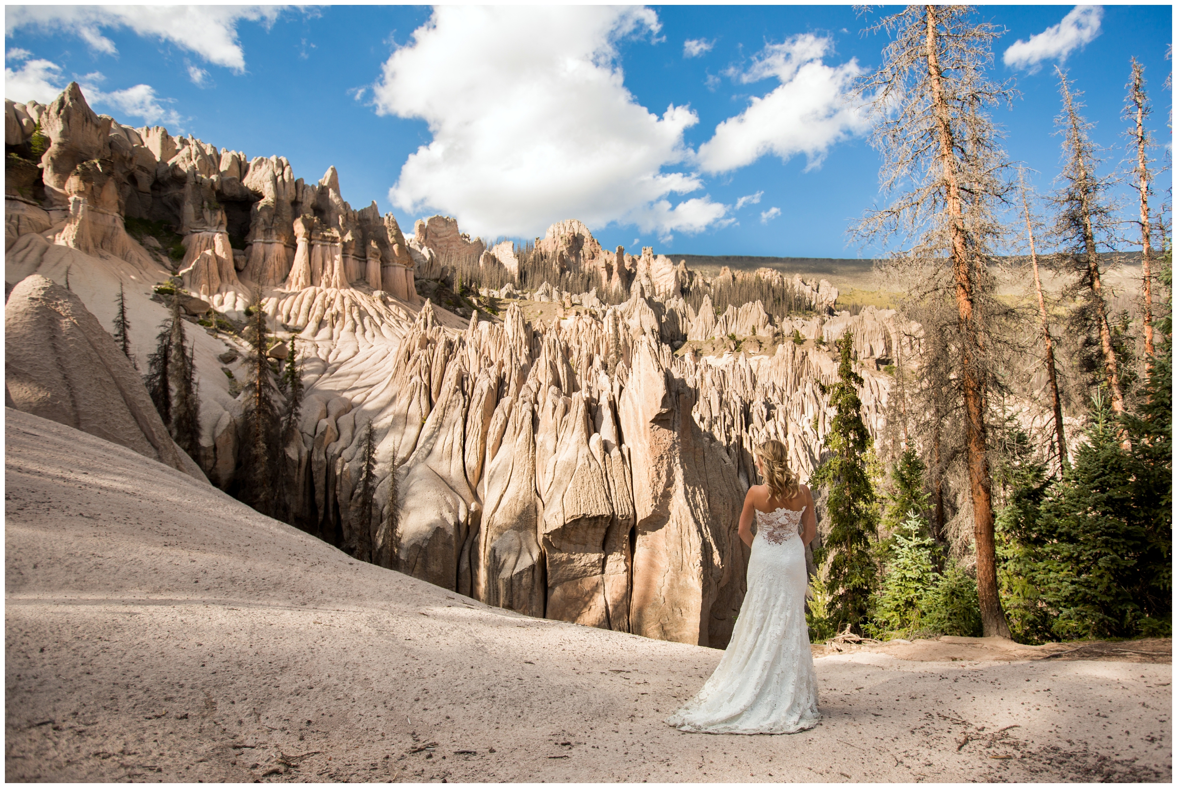 Colorado adventure elopement photos at Wheeler Geologic Area in Creede, CO.