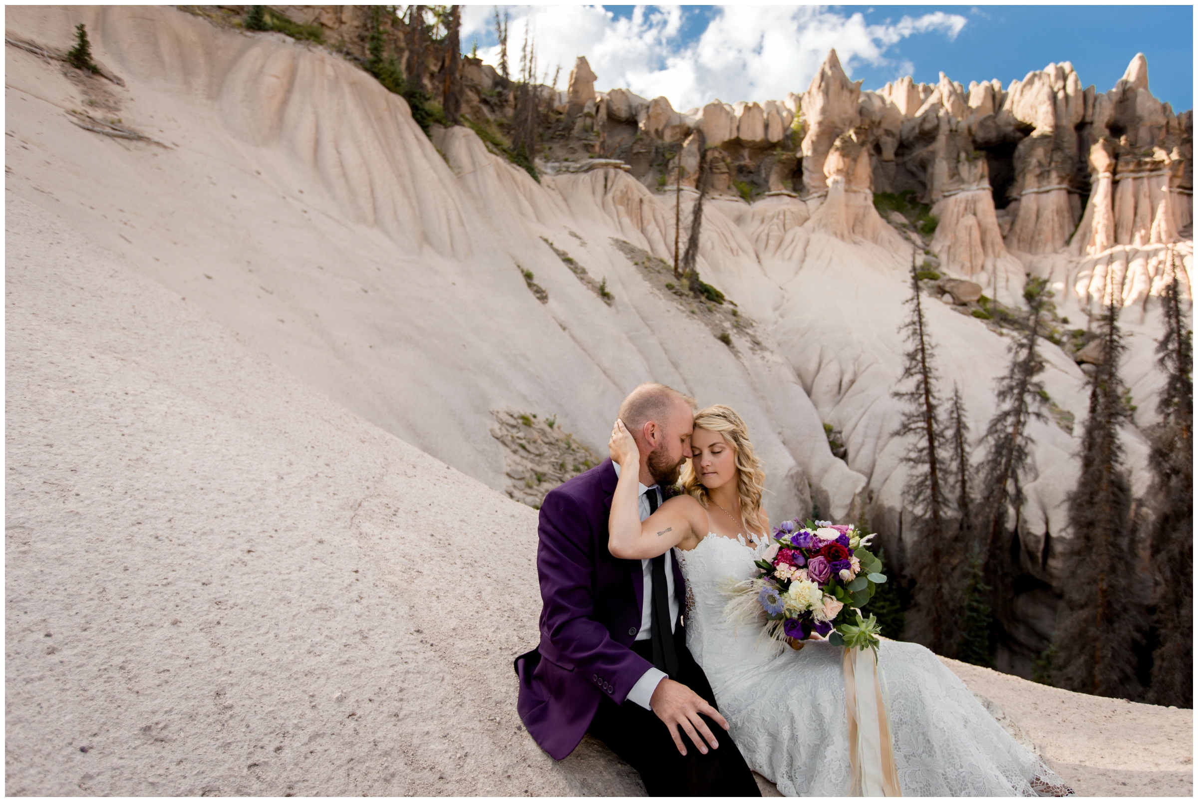 4-wheeling mountain elopement wedding inspiration at Wheeler Geologic Area Colorado 