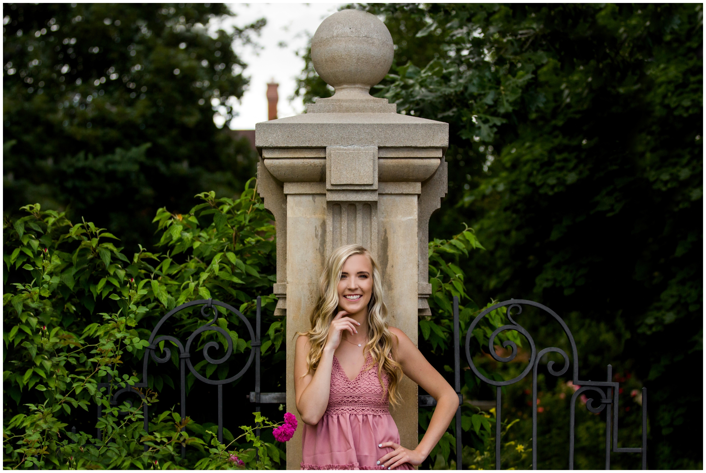 Erie Colorado senior pictures in a Longmont garden