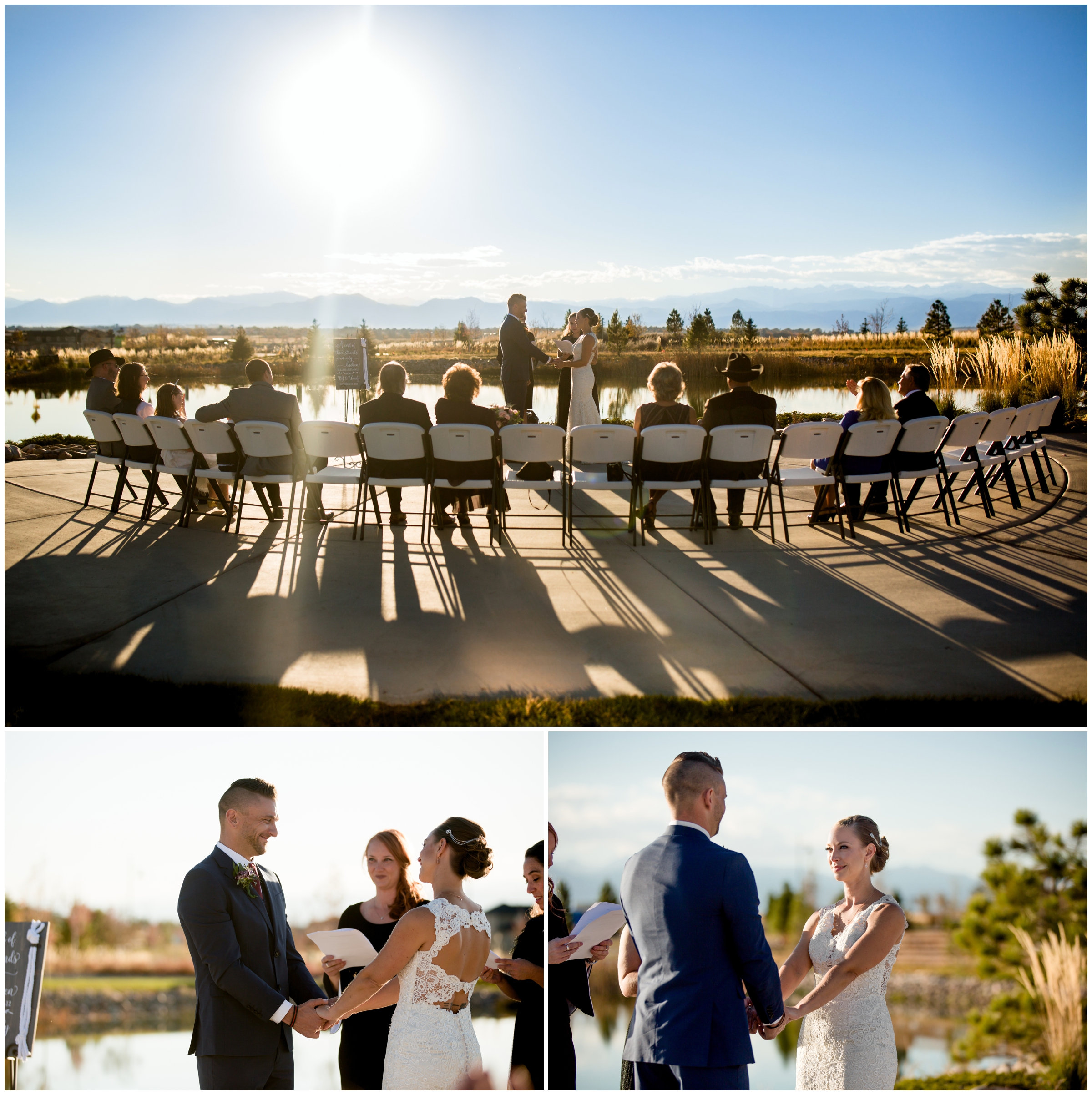 sunny outdoor Erie Colorado wedding ceremony at the overlook 