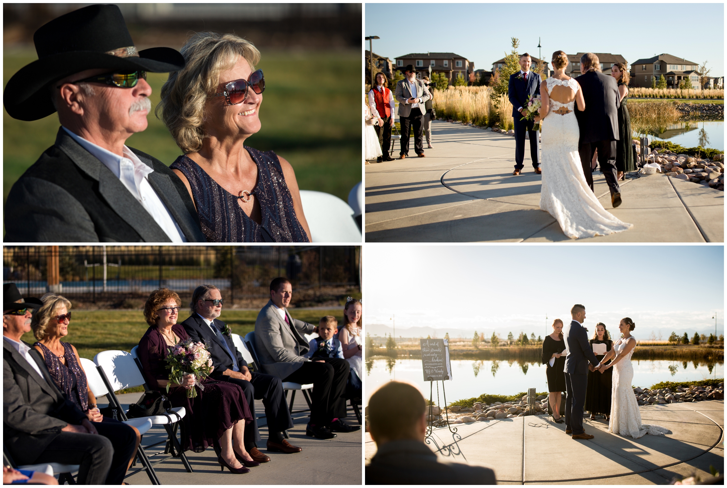 Erie Colorado sunny outdoor wedding ceremony