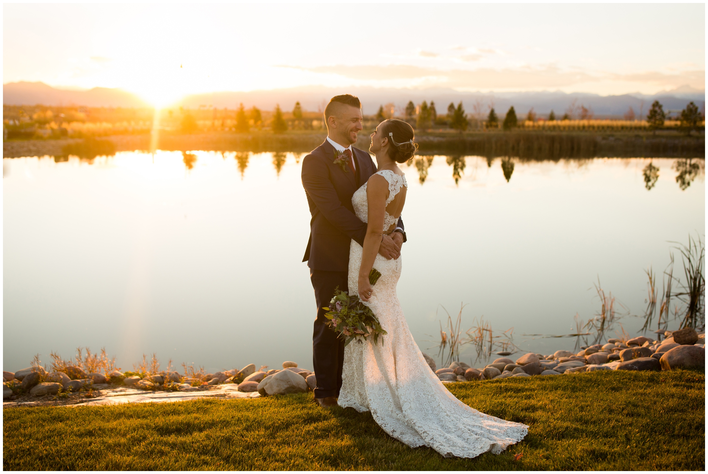 golden hour wedding photography at The Overlook in Erie Colorado 