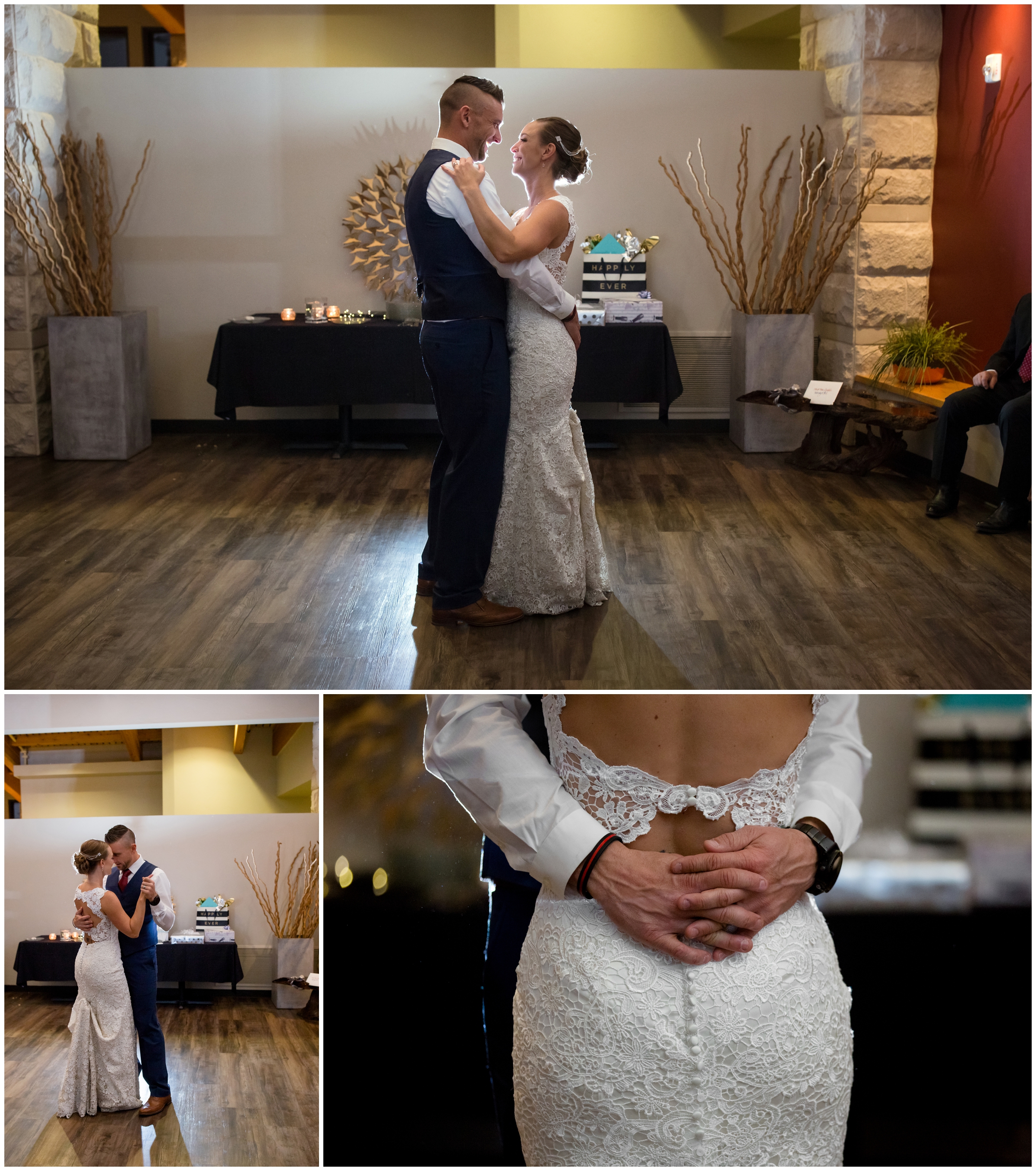 first dance at Erie Colorado wedding reception