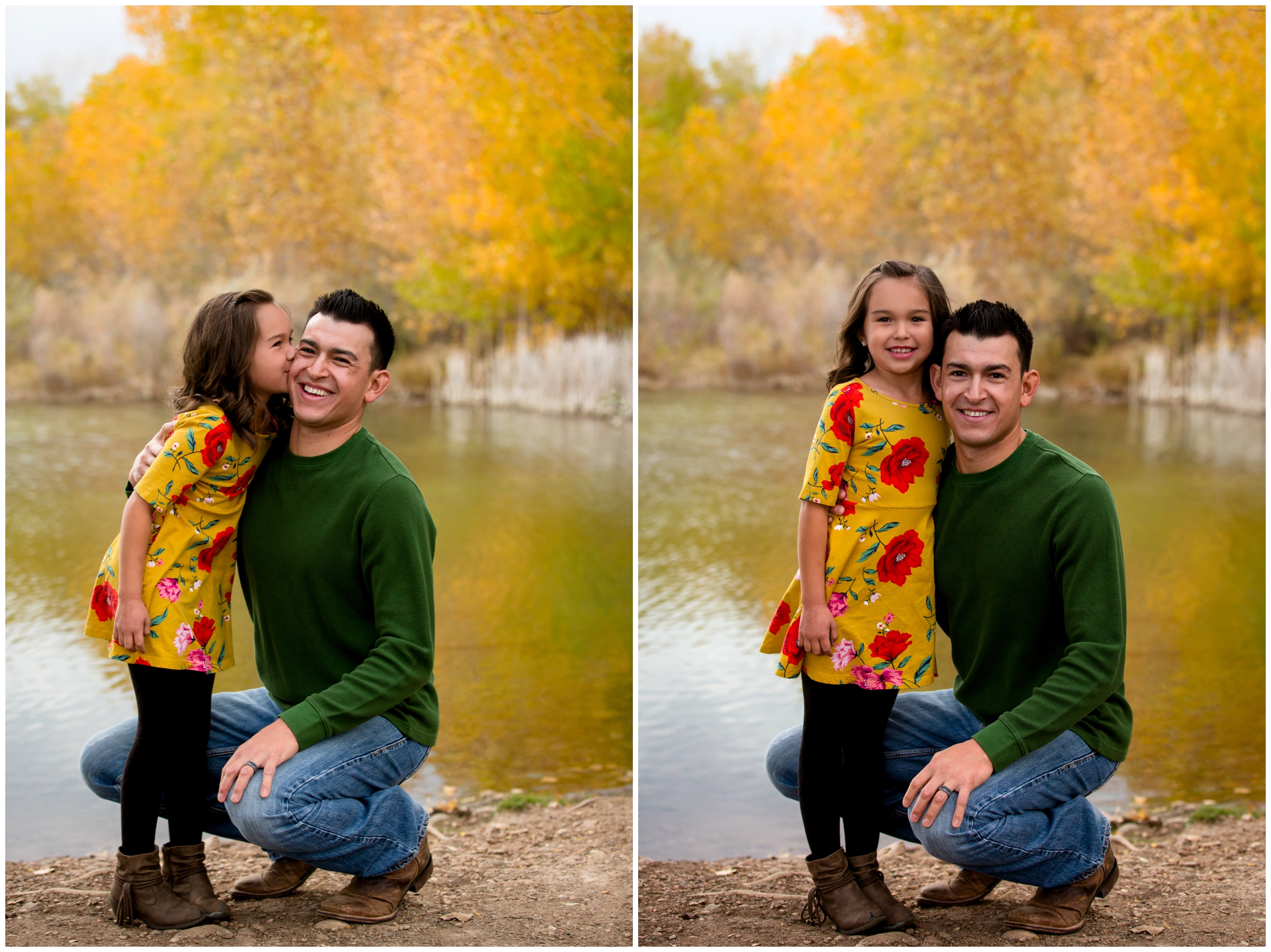fall family photos in Fort Collins Colorado at Riverbend Ponds